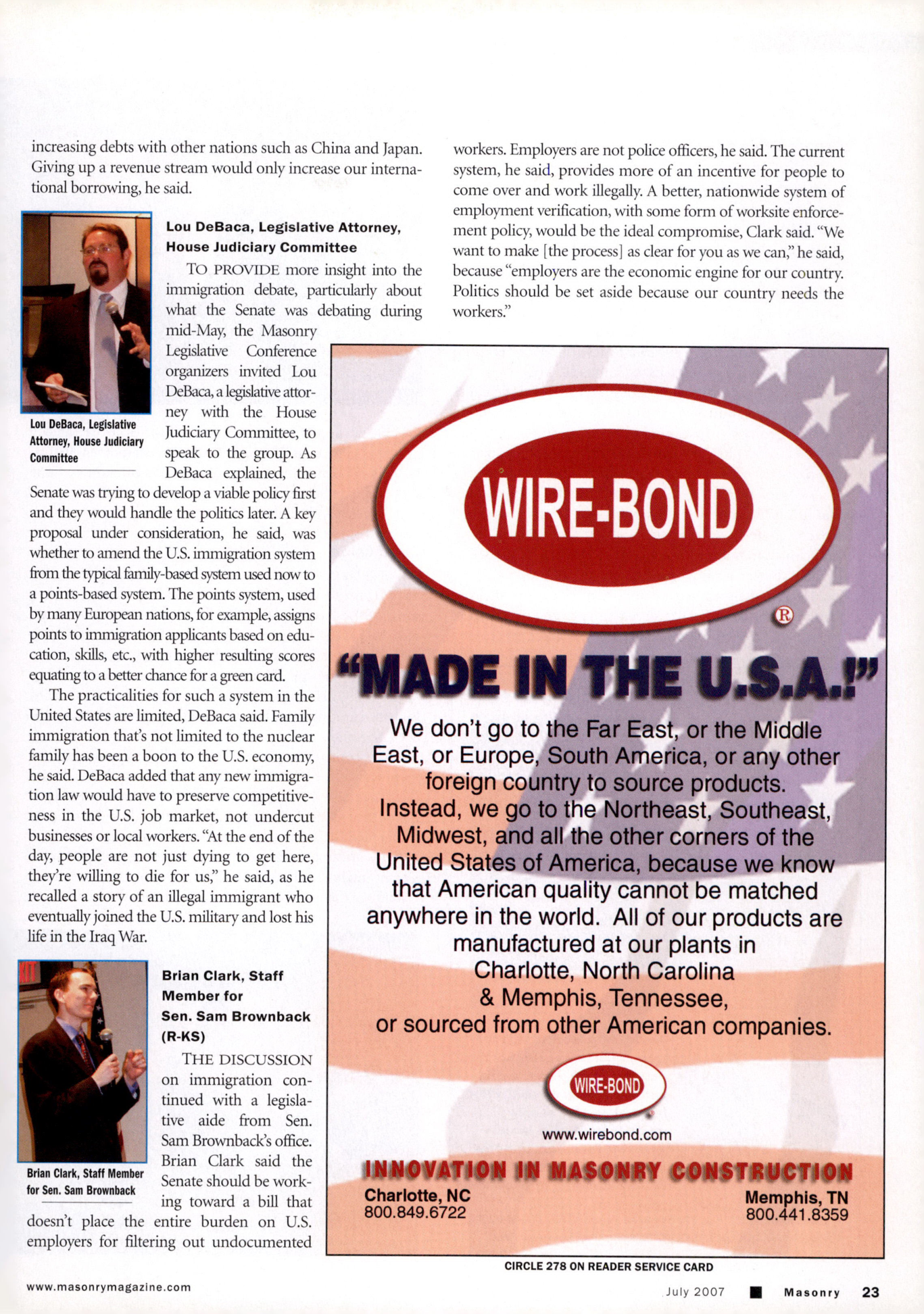 Masonry Magazine July 2007 Page. 25