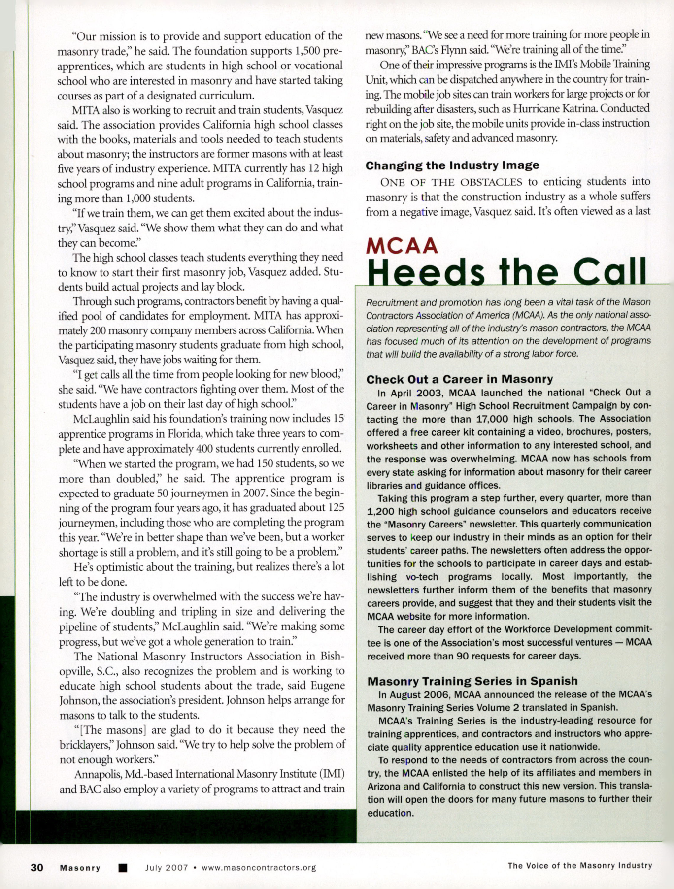 Masonry Magazine July 2007 Page. 32
