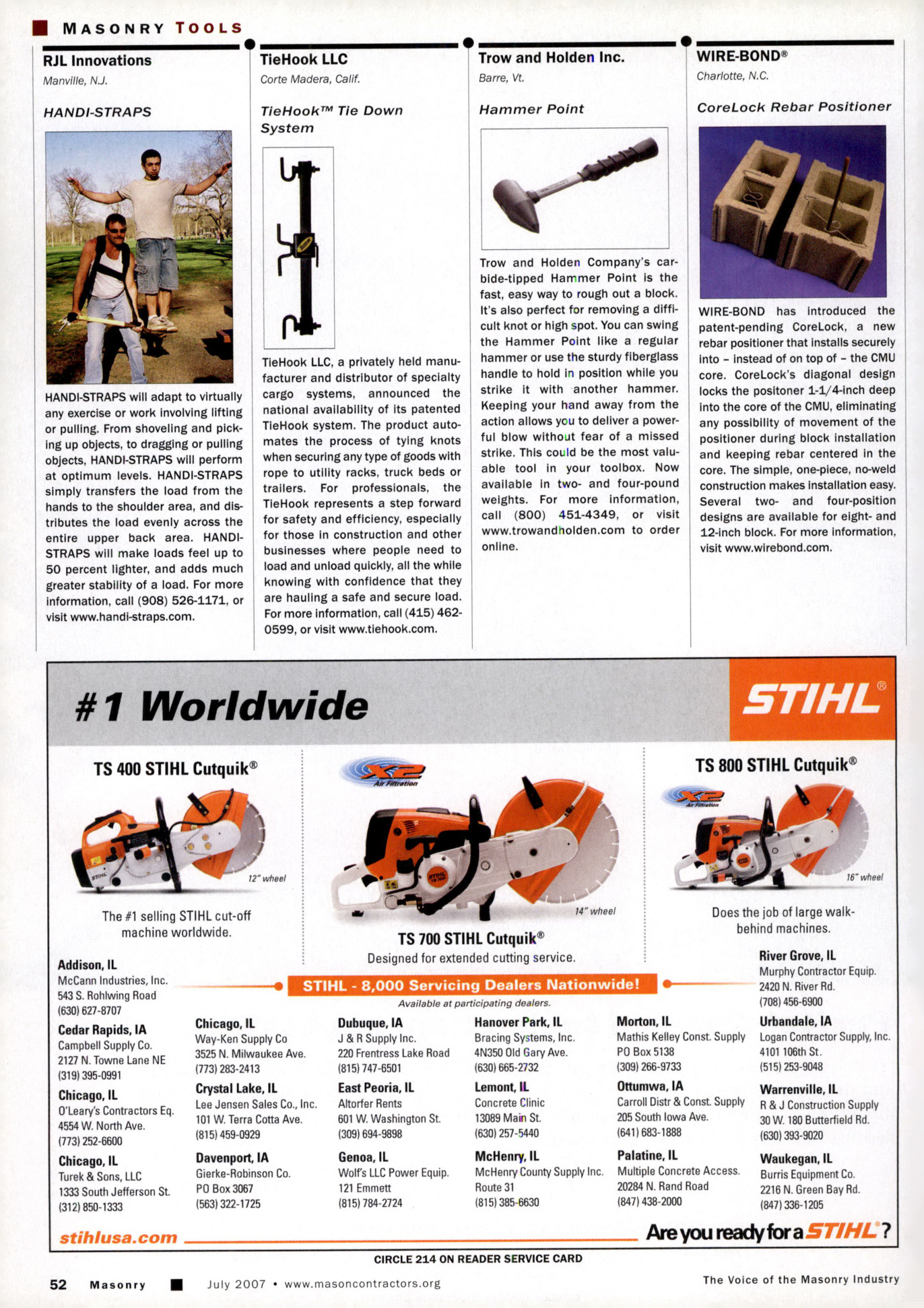 Masonry Magazine July 2007 Page. 54