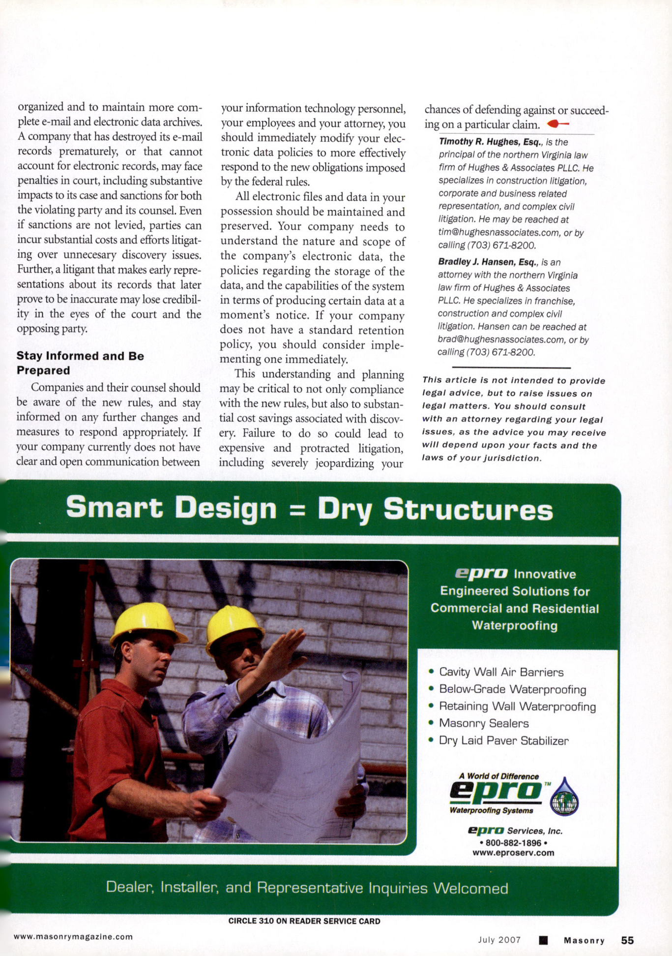 Masonry Magazine July 2007 Page. 57