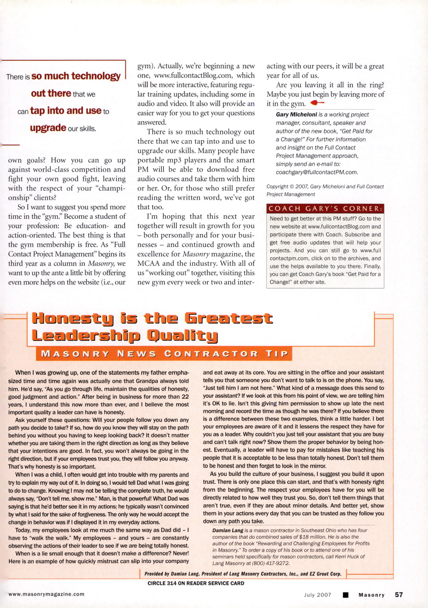 Masonry Magazine July 2007 Page. 59