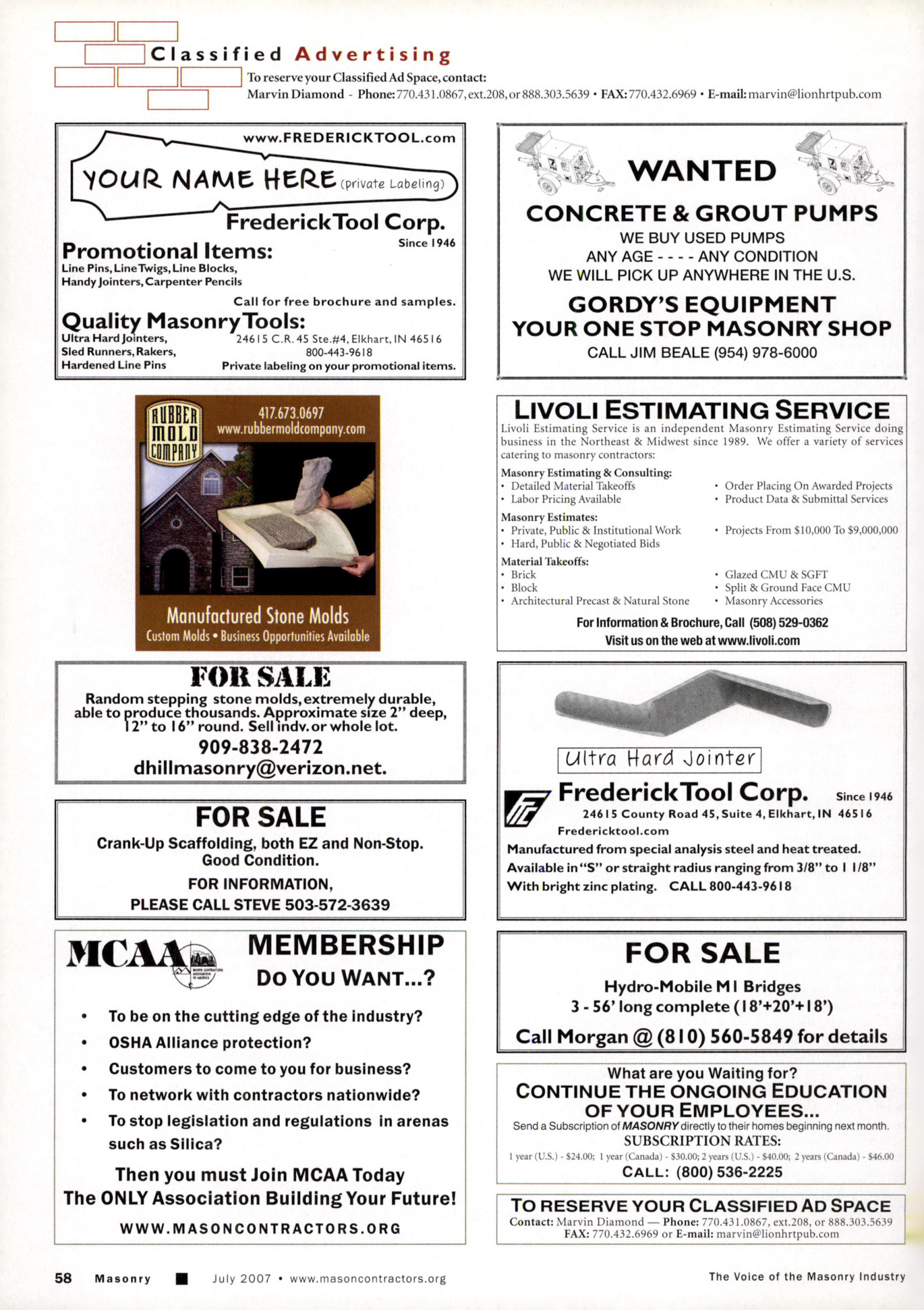 Masonry Magazine July 2007 Page. 60