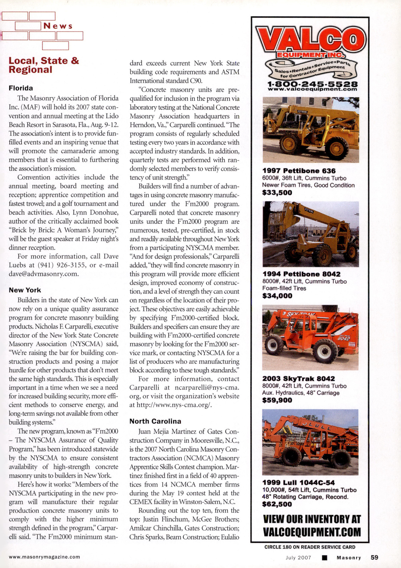 Masonry Magazine July 2007 Page. 61