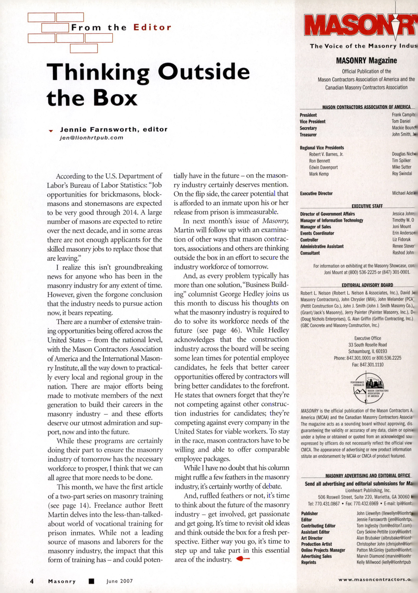 Masonry Magazine June 2007 Page. 6