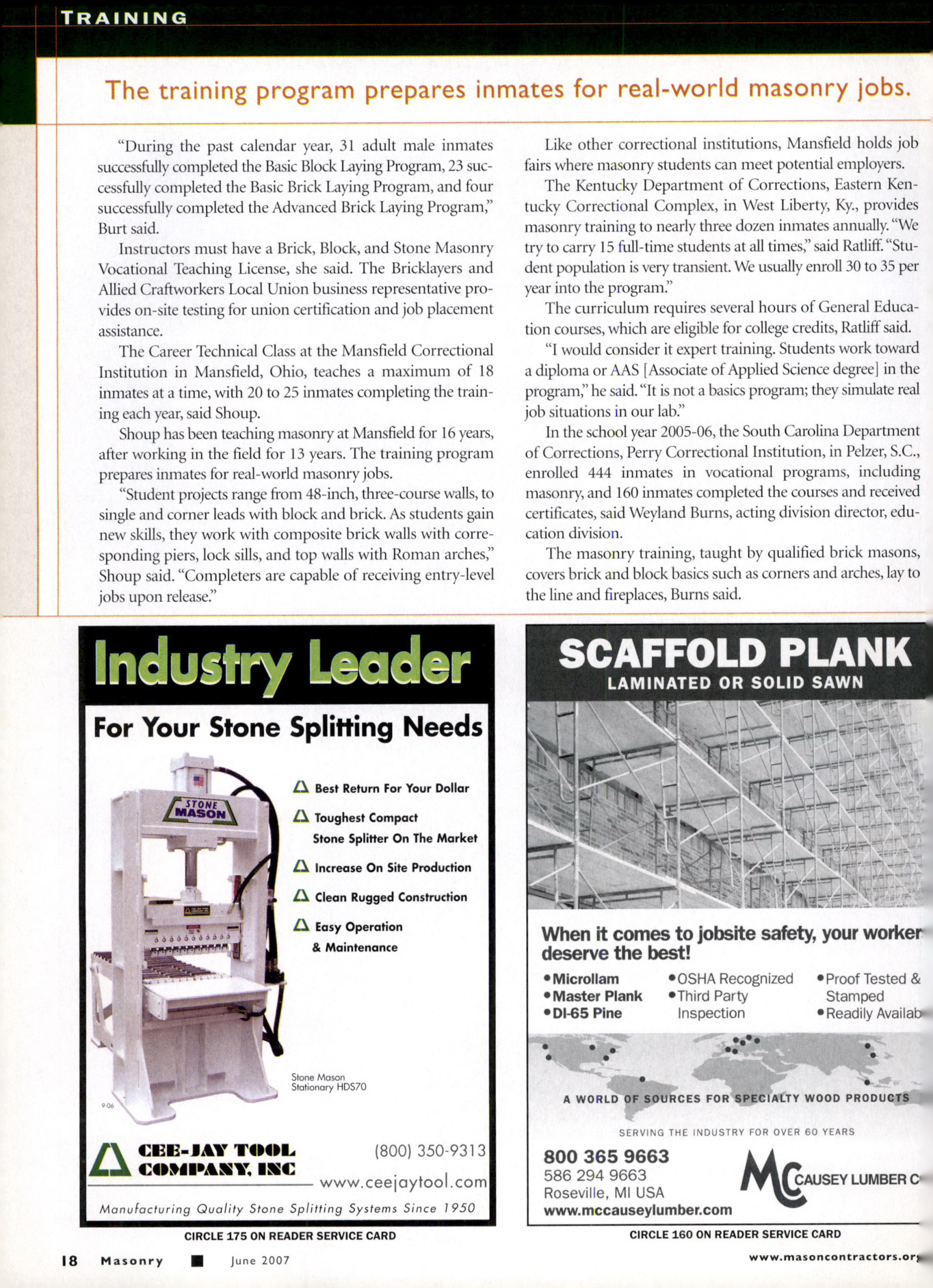 Masonry Magazine June 2007 Page. 20