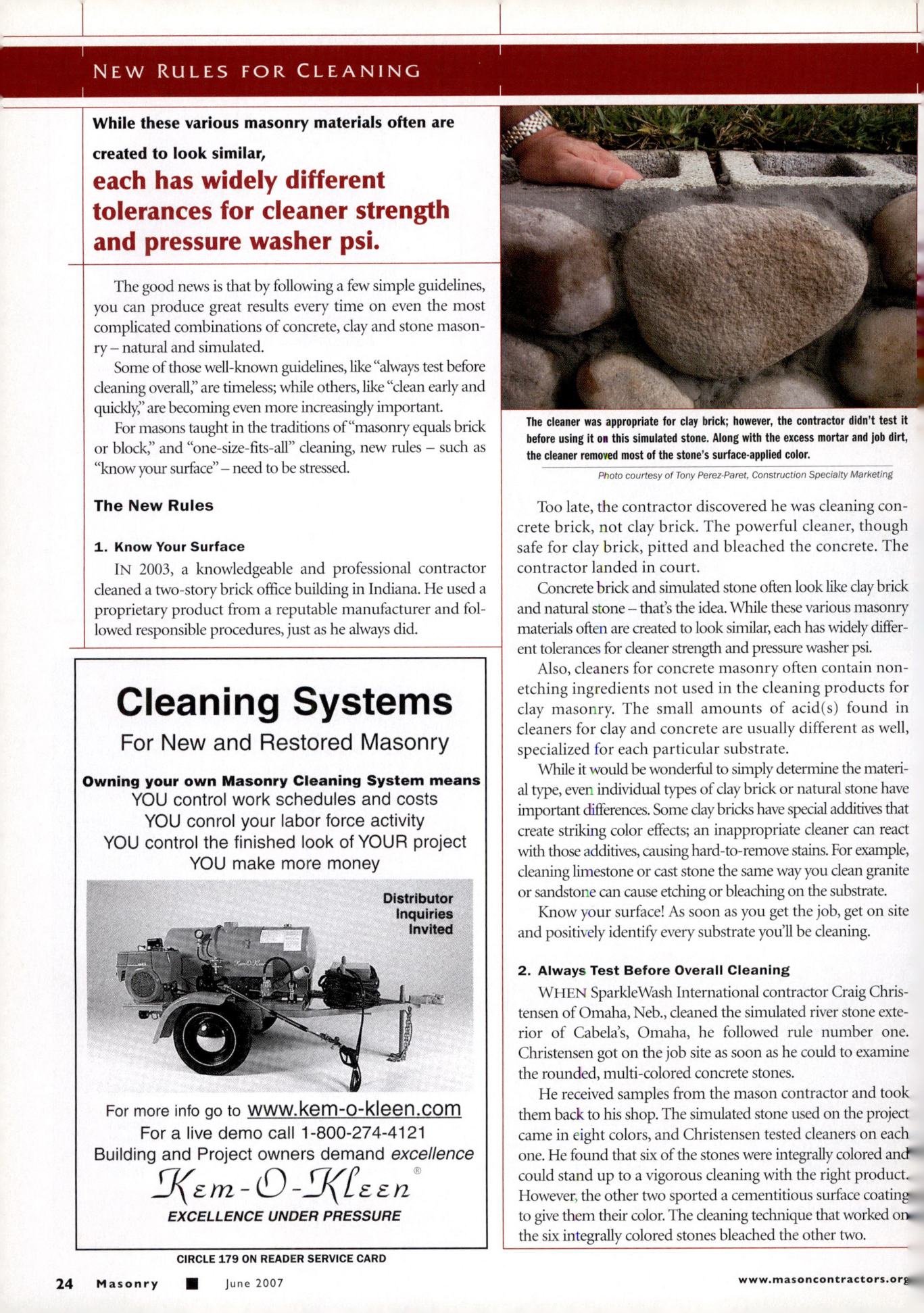 Masonry Magazine June 2007 Page. 26