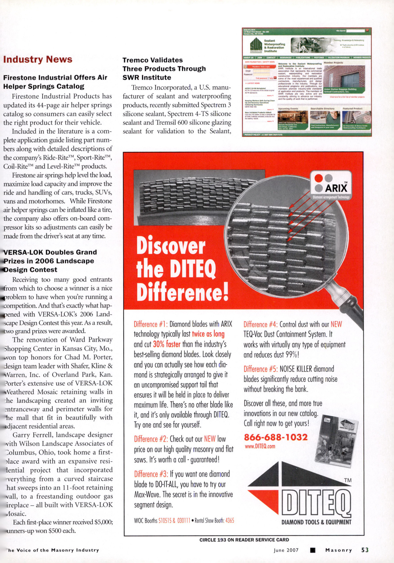 Masonry Magazine June 2007 Page. 55