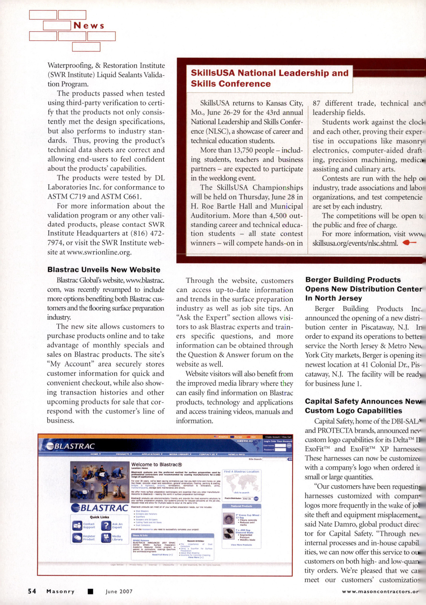 Masonry Magazine June 2007 Page. 56