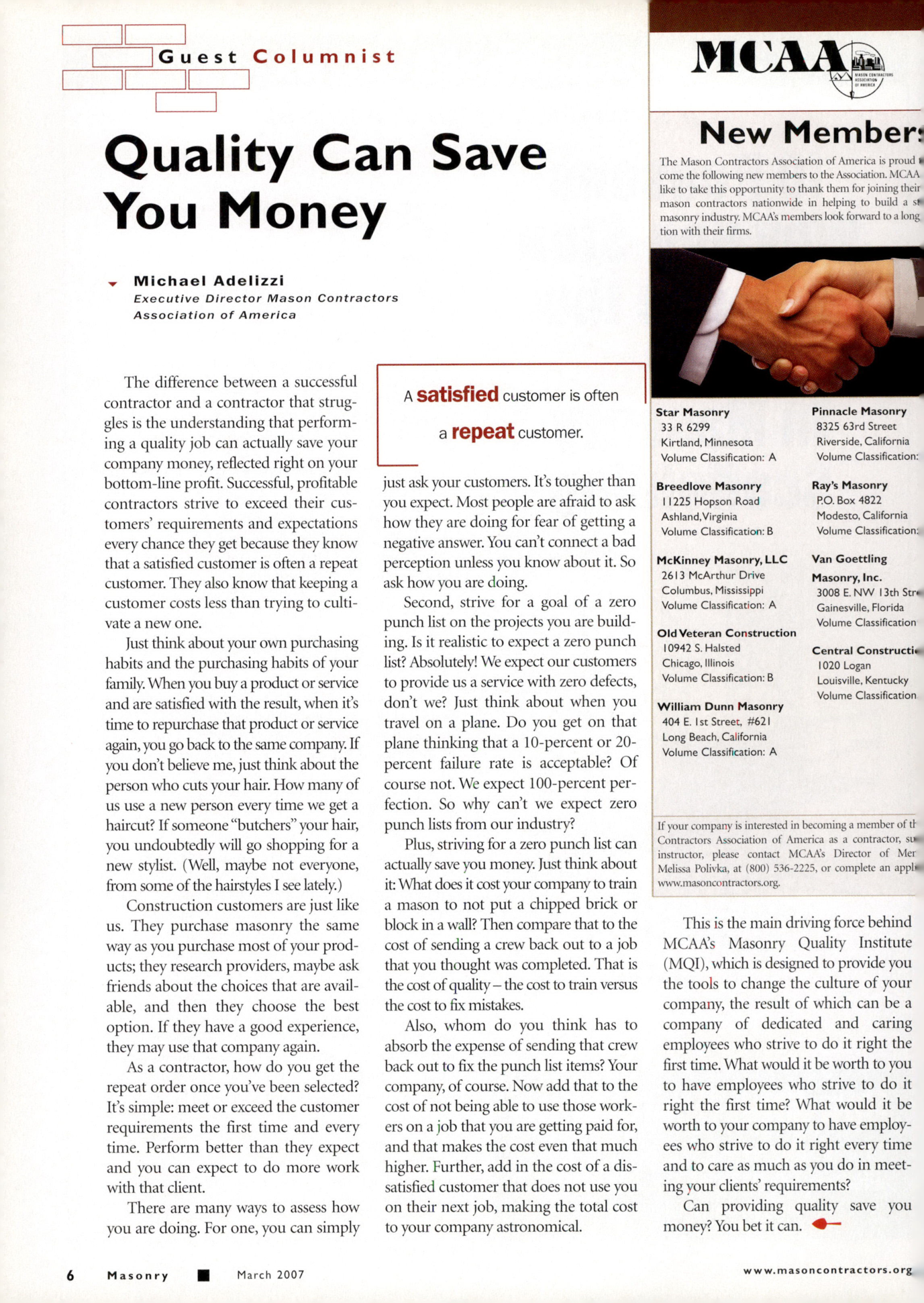 Masonry Magazine March 2007 Page. 8