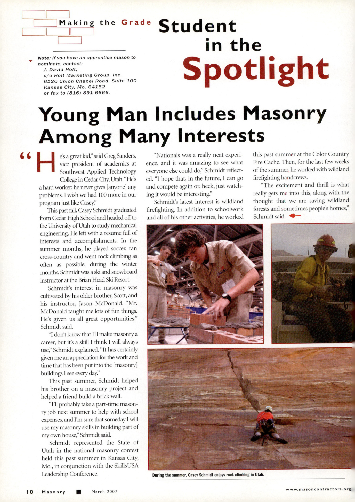 Masonry Magazine March 2007 Page. 12