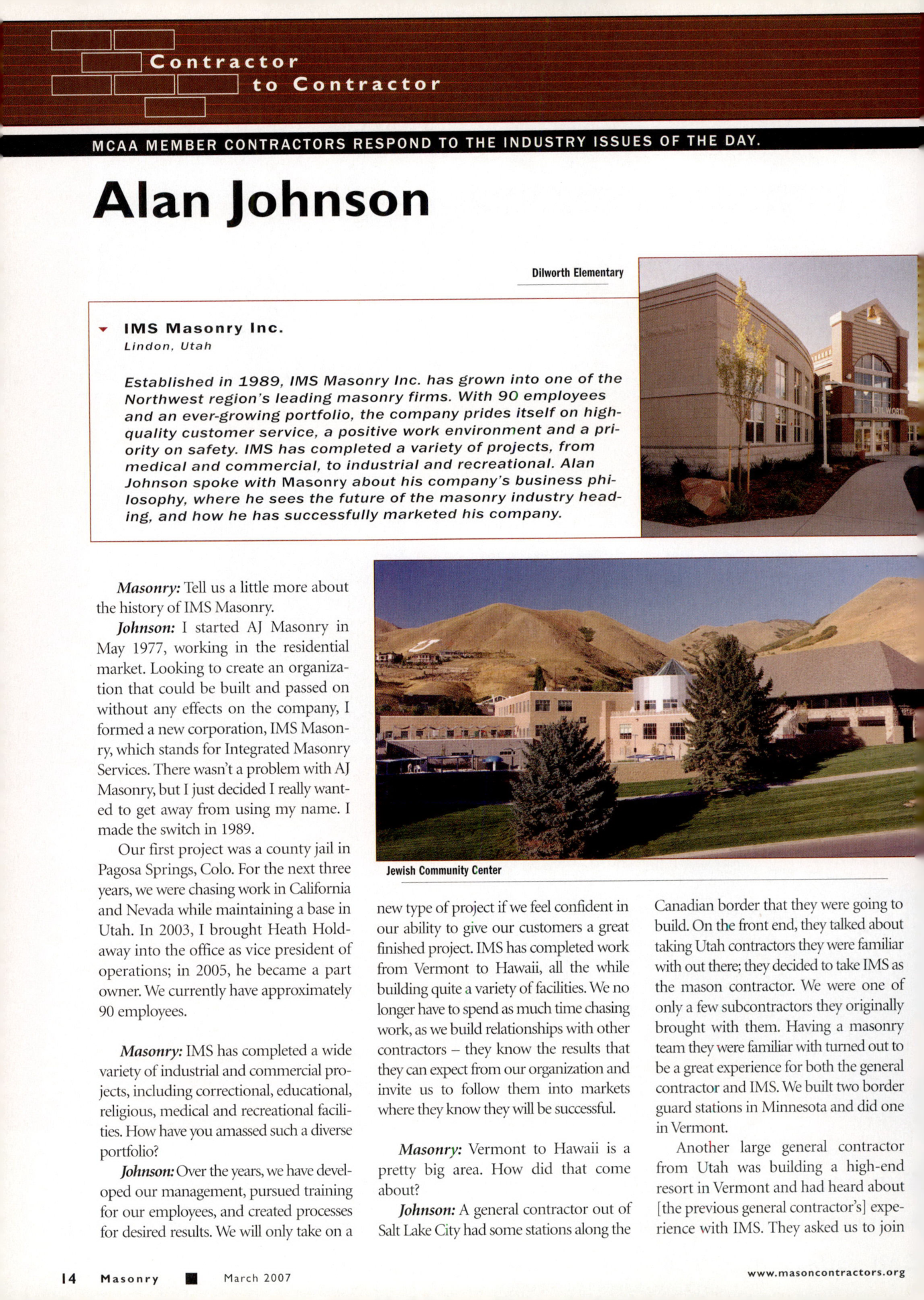Masonry Magazine March 2007 Page. 16