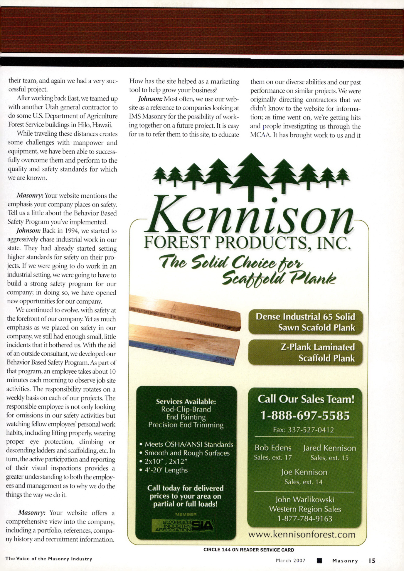 Masonry Magazine March 2007 Page. 17