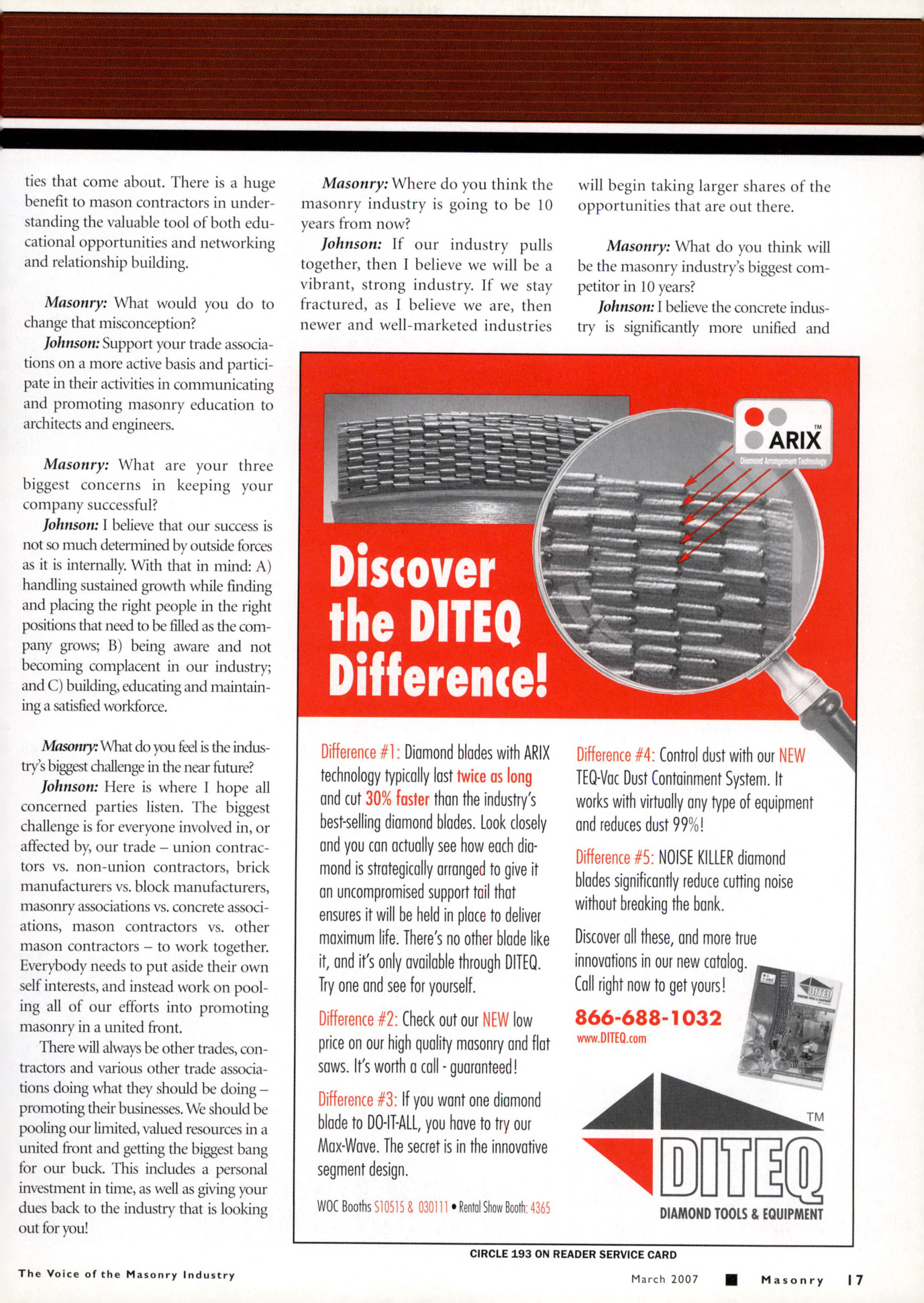 Masonry Magazine March 2007 Page. 19