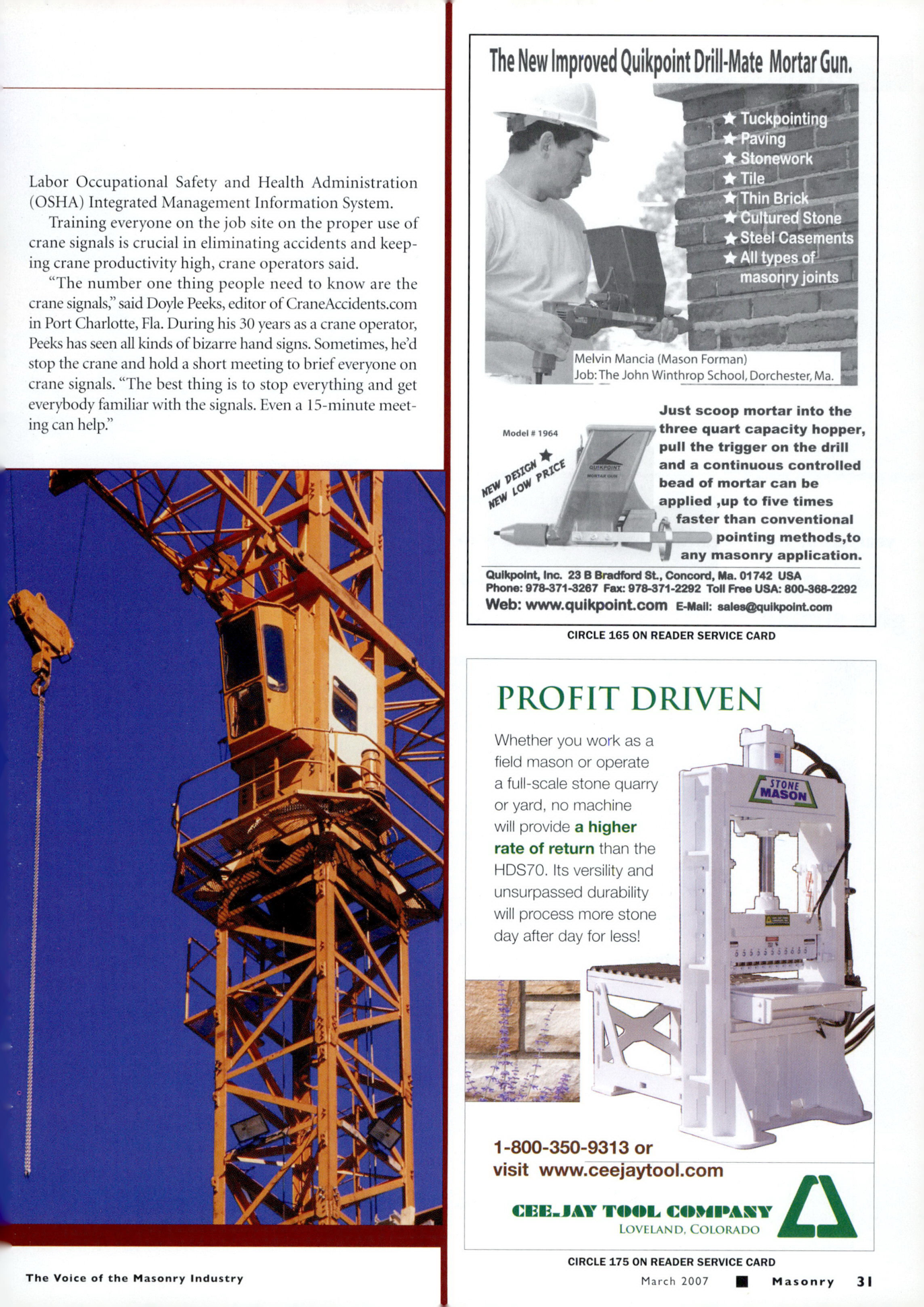 Masonry Magazine March 2007 Page. 33