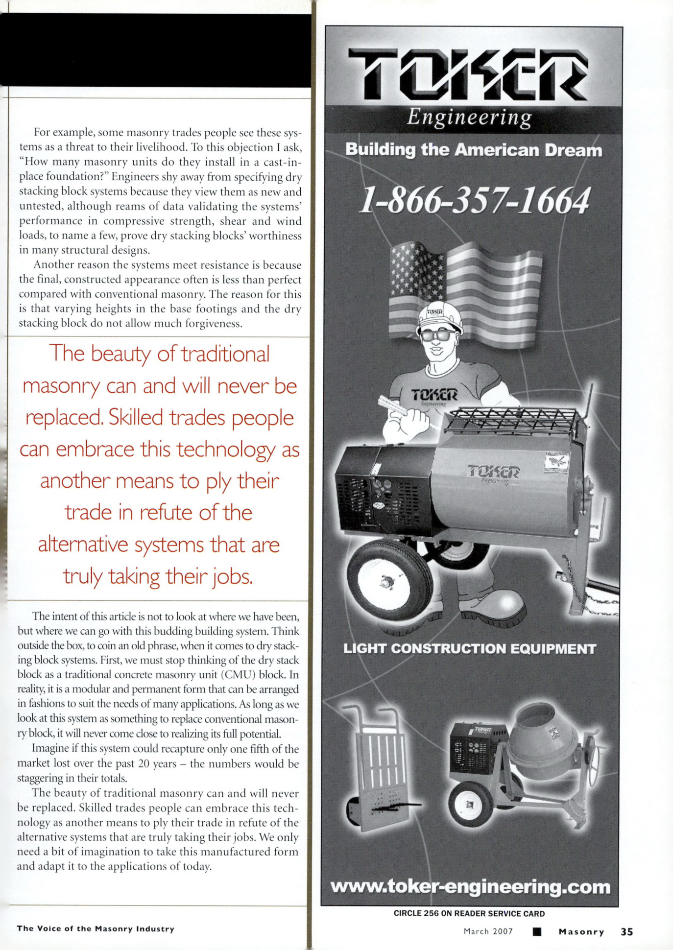 Masonry Magazine March 2007 Page. 37