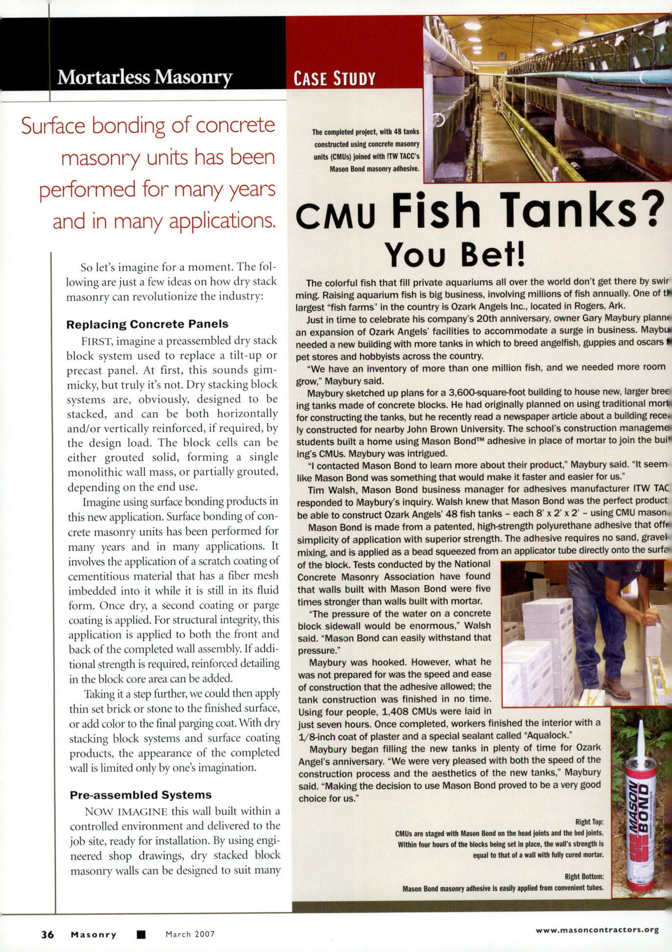 Masonry Magazine March 2007 Page. 38