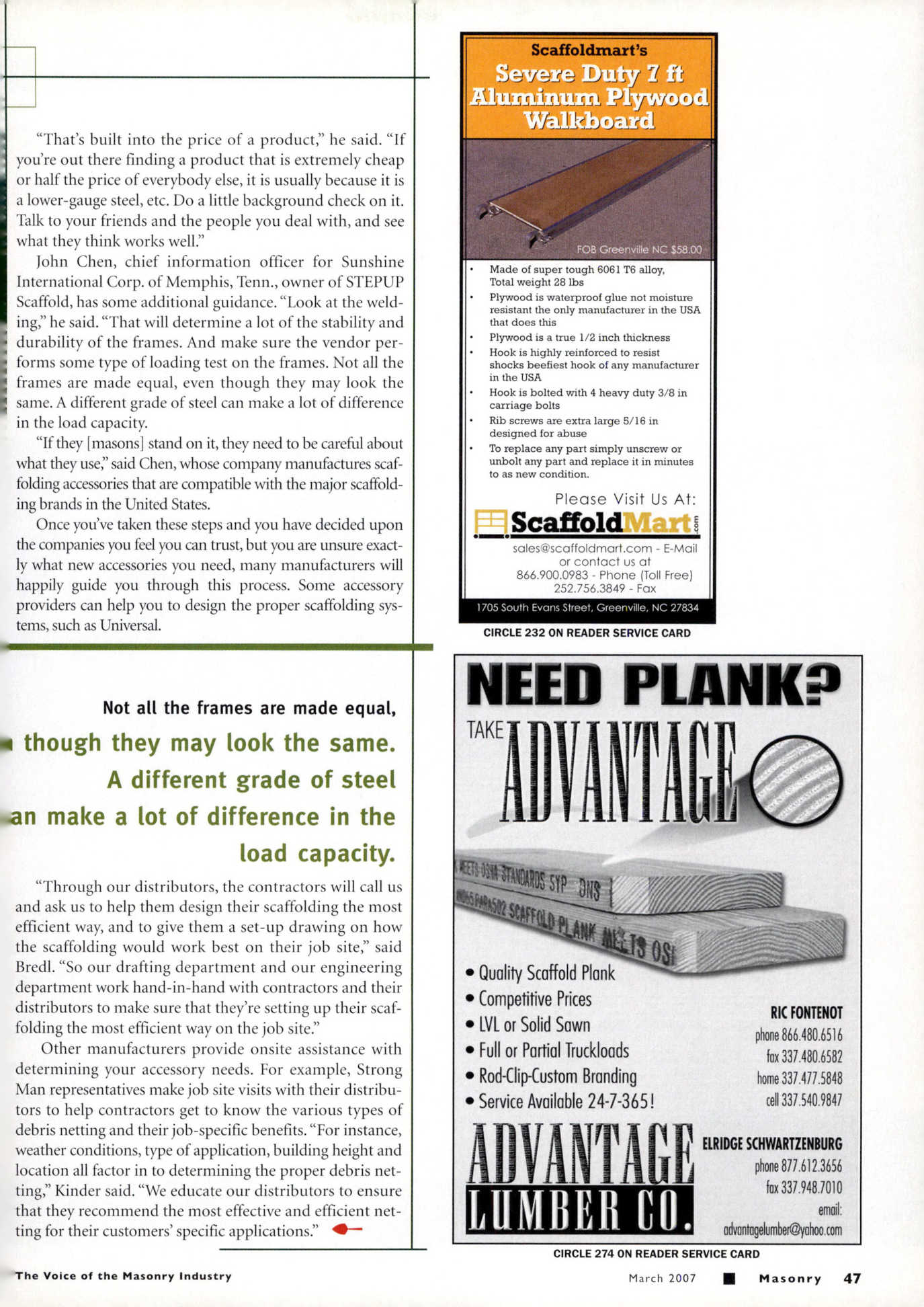 Masonry Magazine March 2007 Page. 49