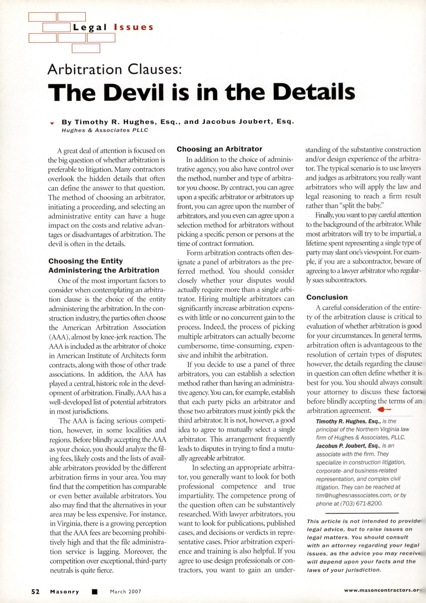 Masonry Magazine March 2007 Page. 54