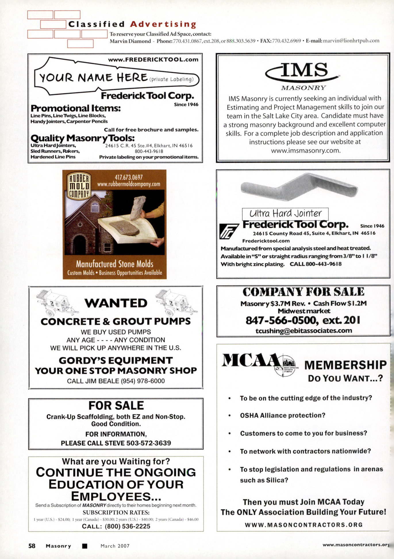 Masonry Magazine March 2007 Page. 60