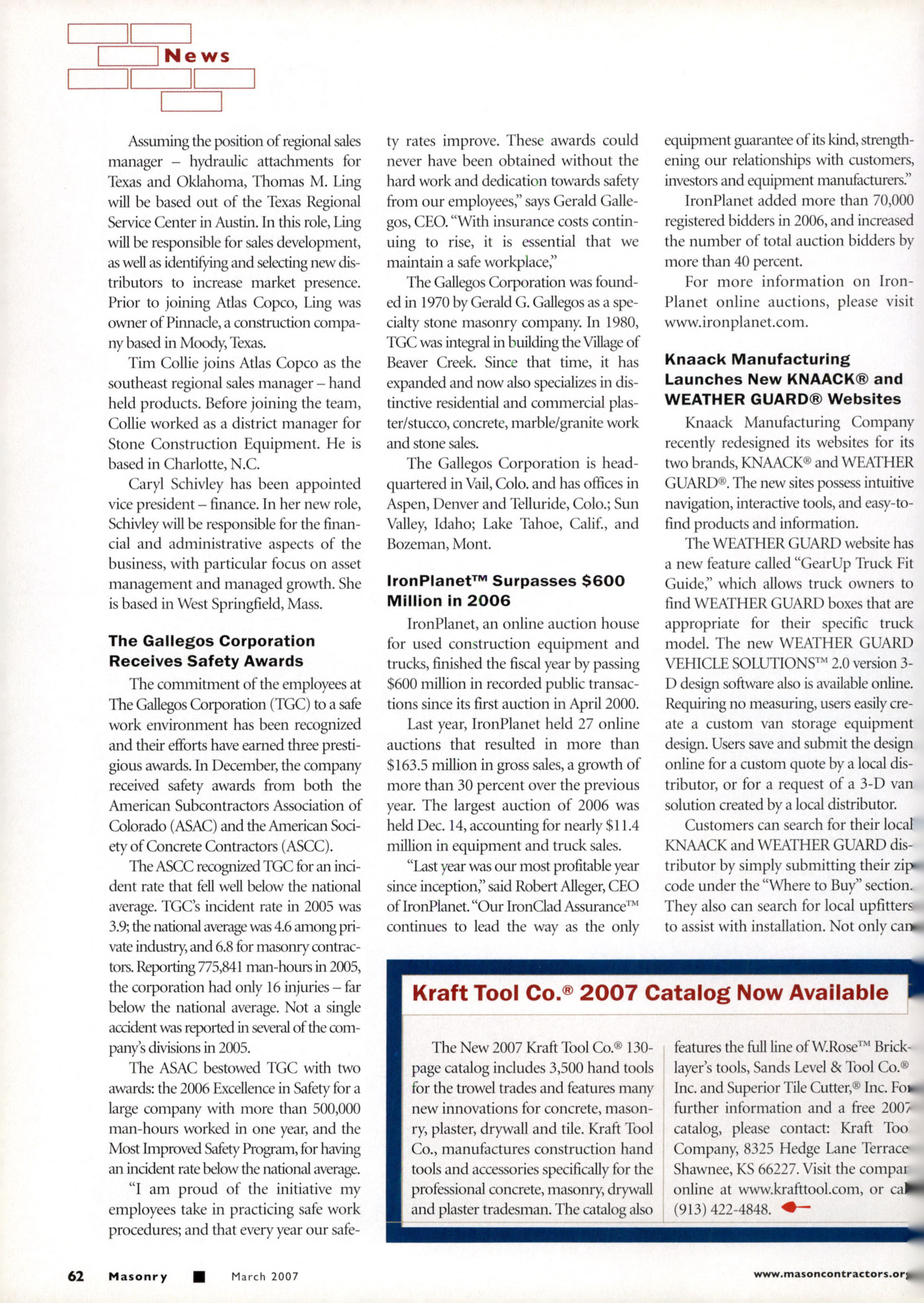 Masonry Magazine March 2007 Page. 64