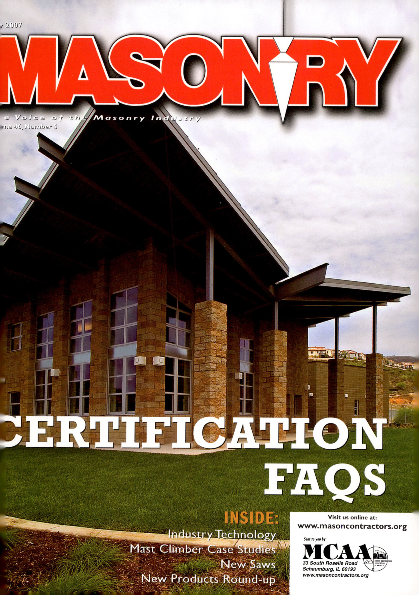 Masonry Magazine May 2007 Page. 1