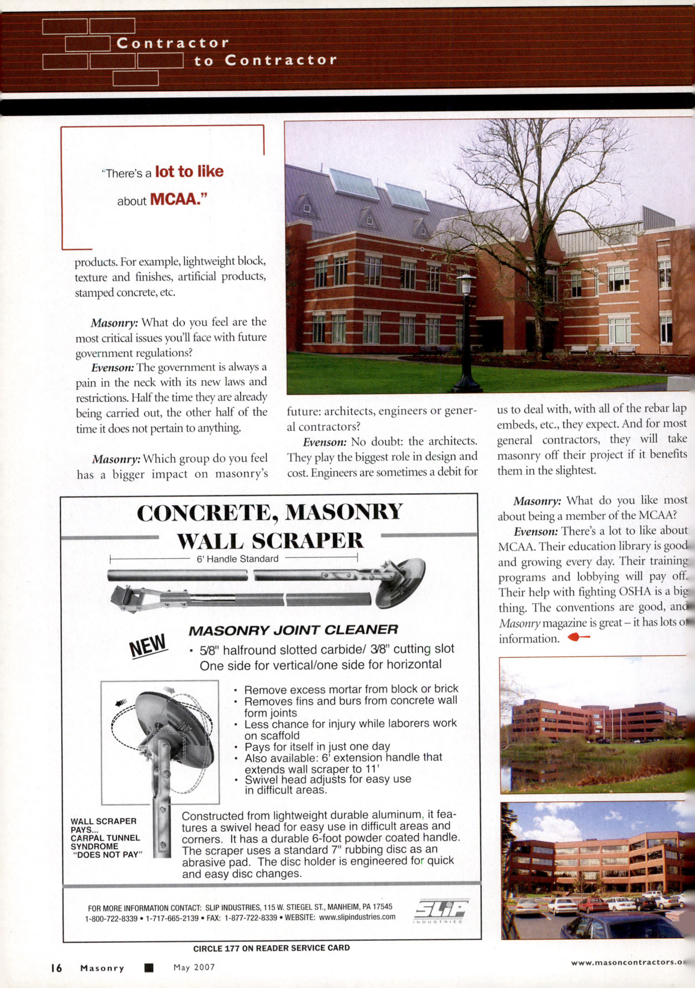 Masonry Magazine May 2007 Page. 18
