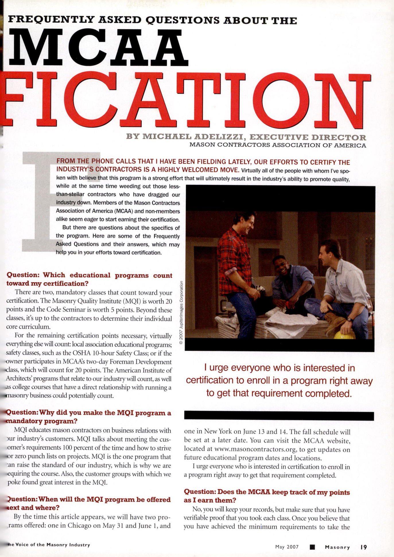 Masonry Magazine May 2007 Page. 21
