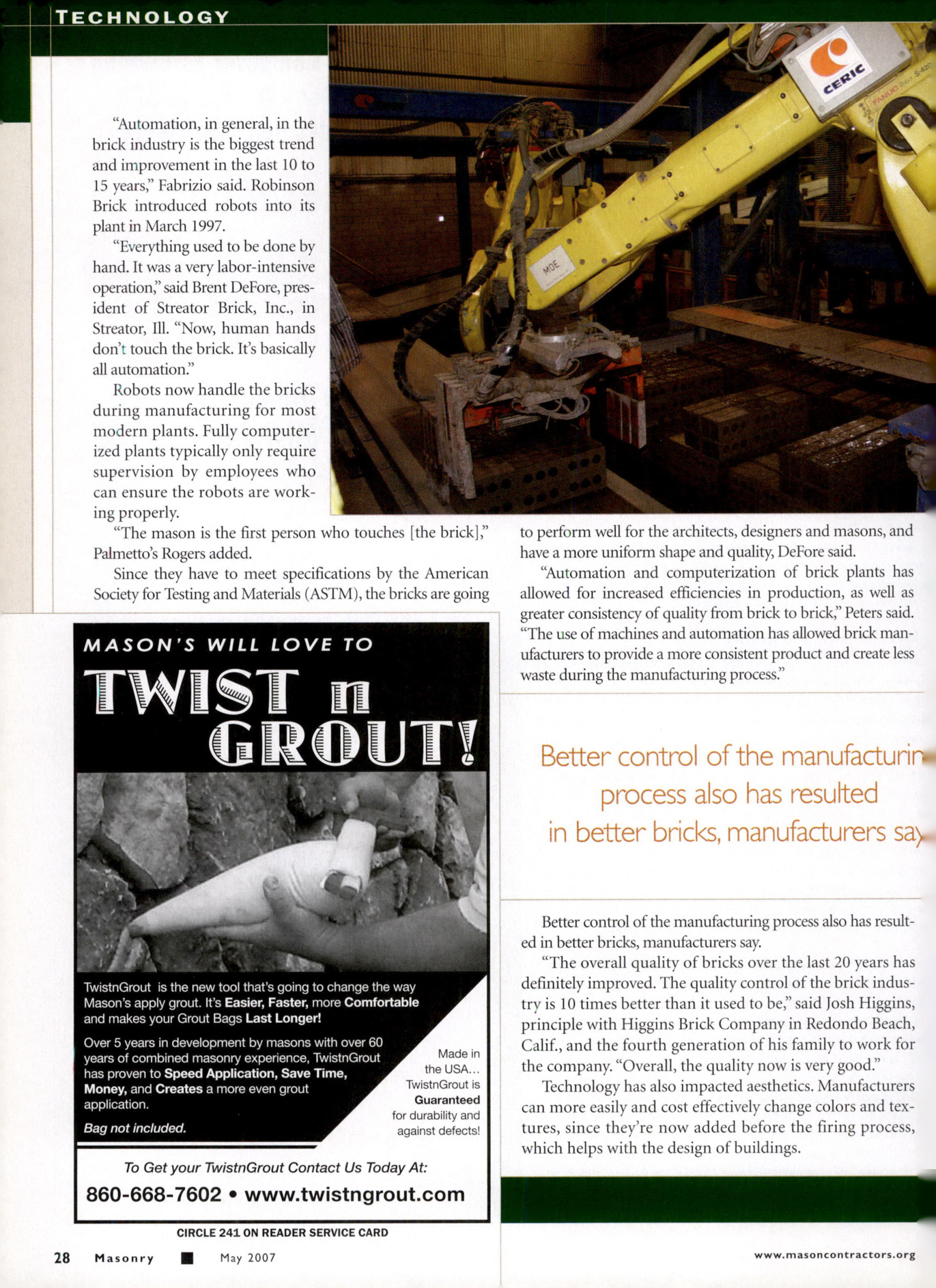 Masonry Magazine May 2007 Page. 30