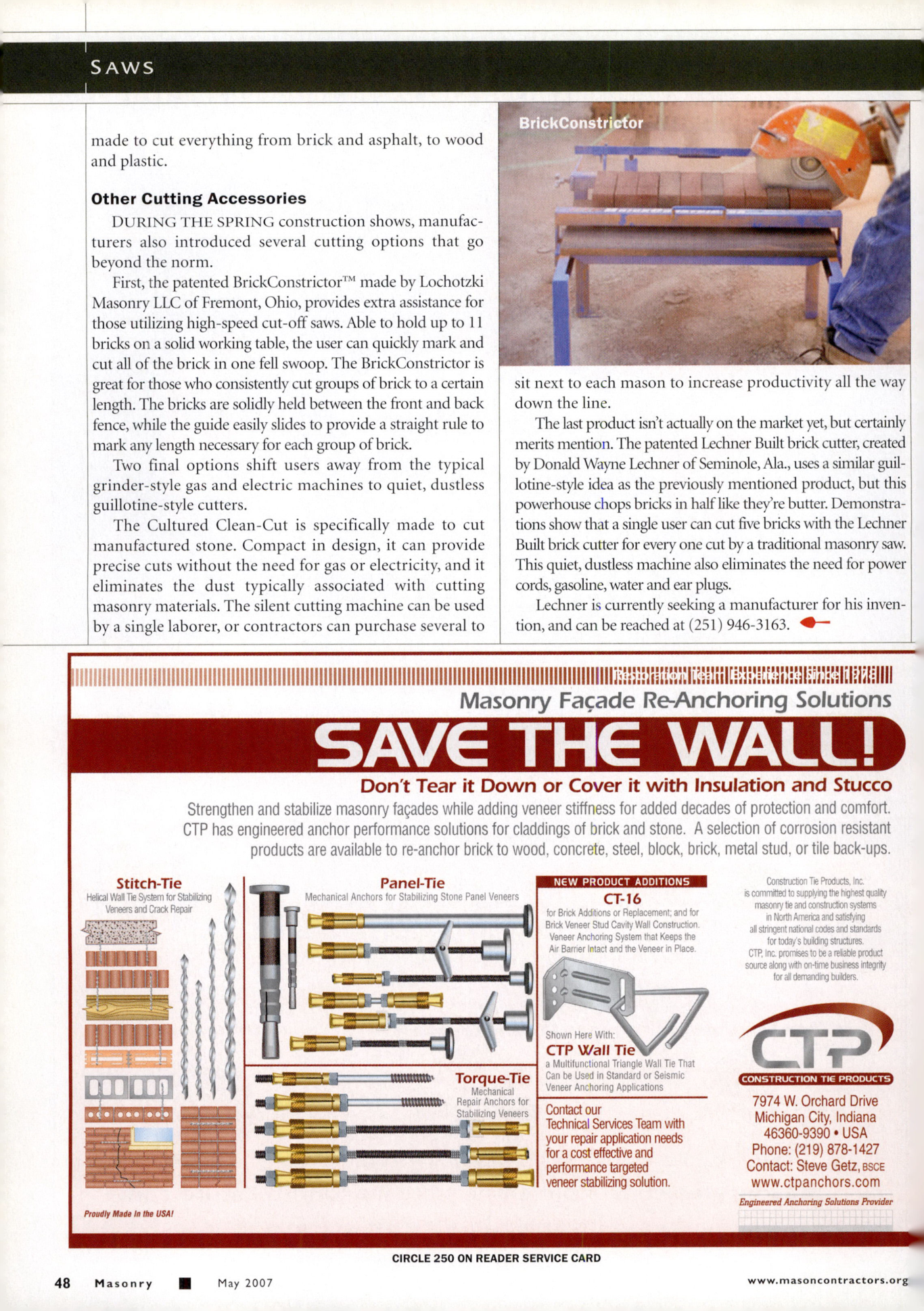 Masonry Magazine May 2007 Page. 50
