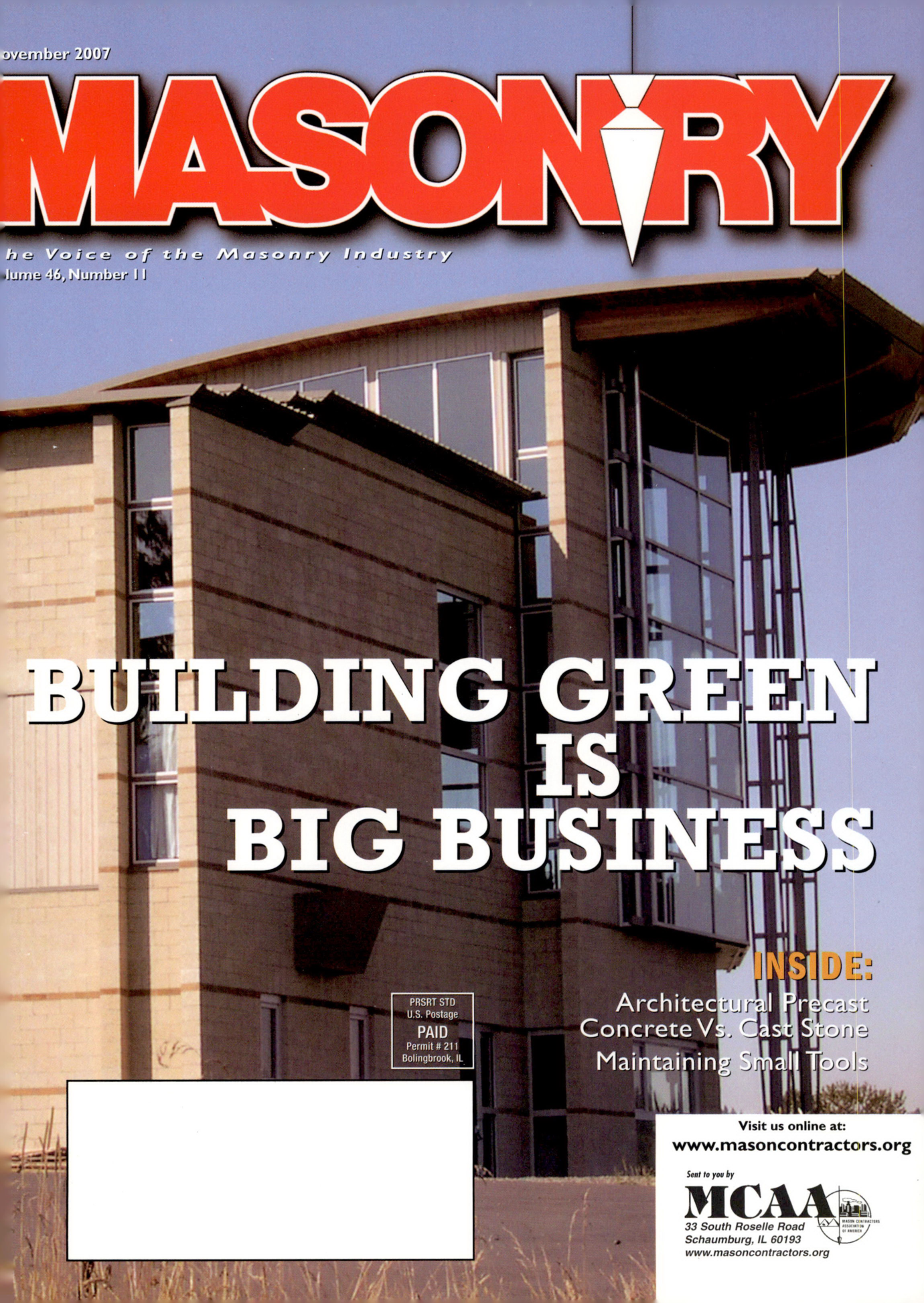 Masonry Magazine November 2007 Page. 1