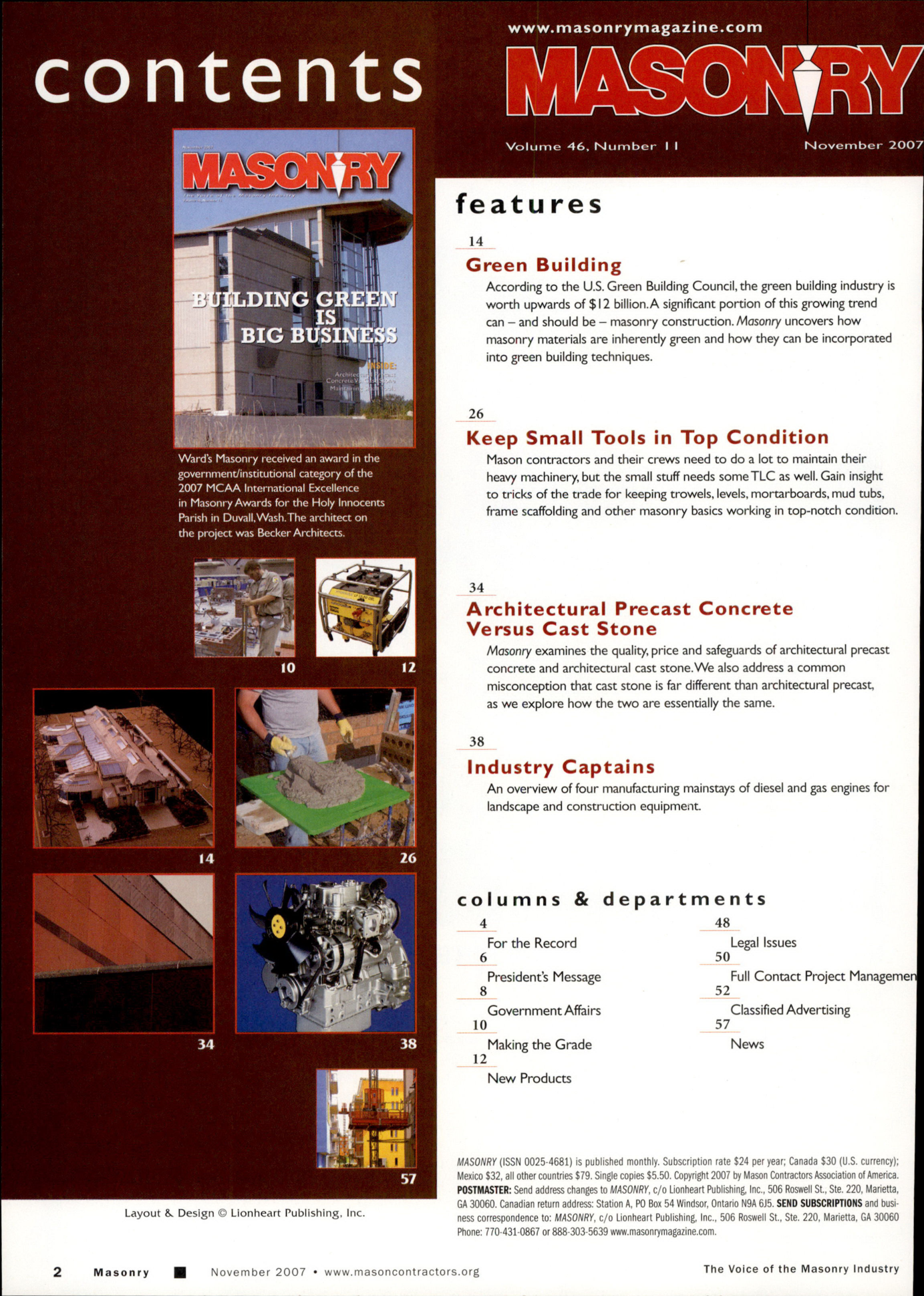 Masonry Magazine November 2007 Page. 4