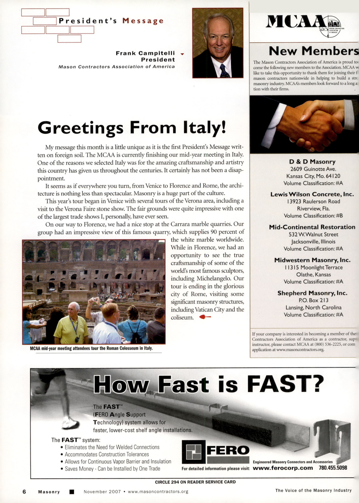 Masonry Magazine November 2007 Page. 8