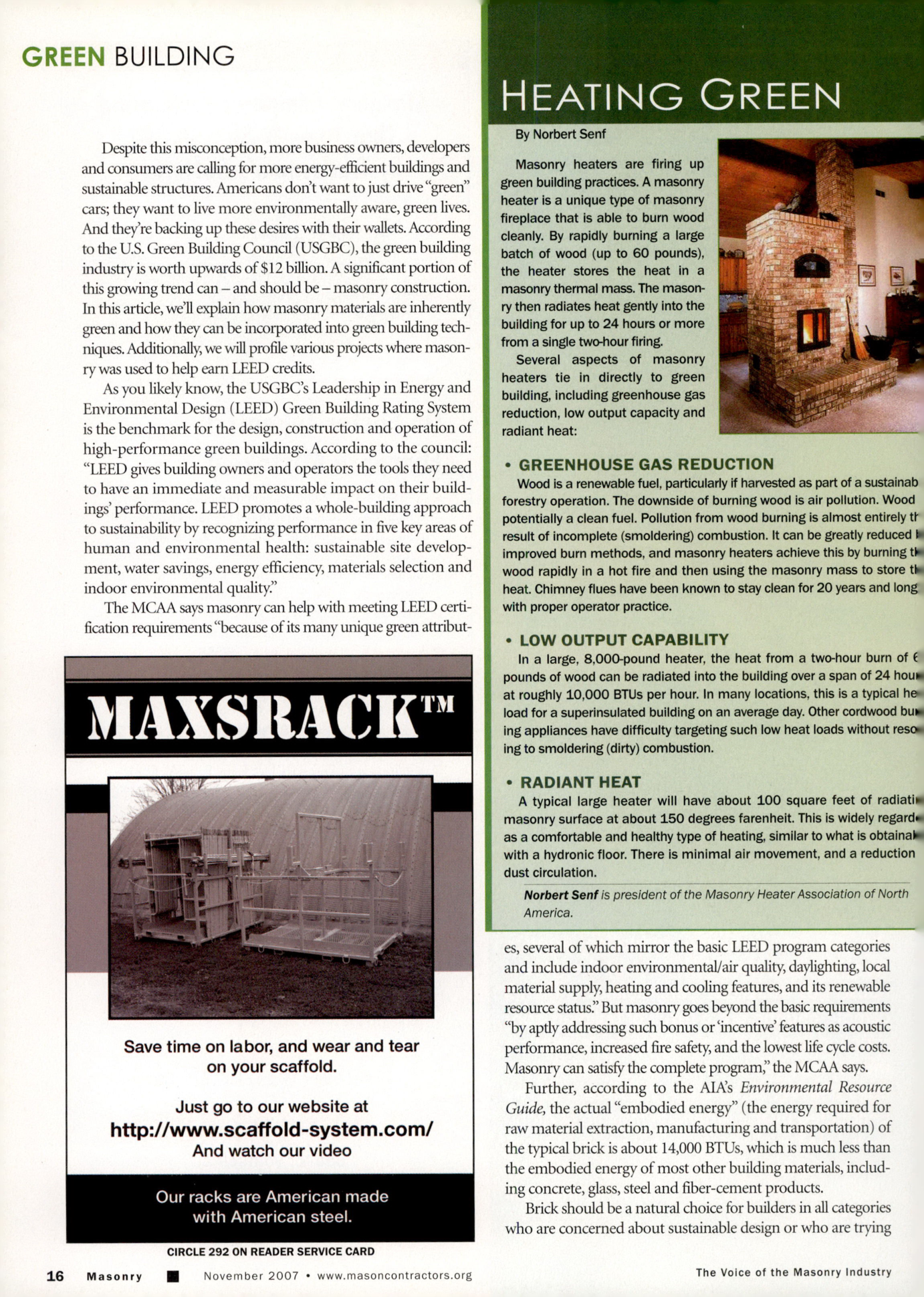 Masonry Magazine November 2007 Page. 18