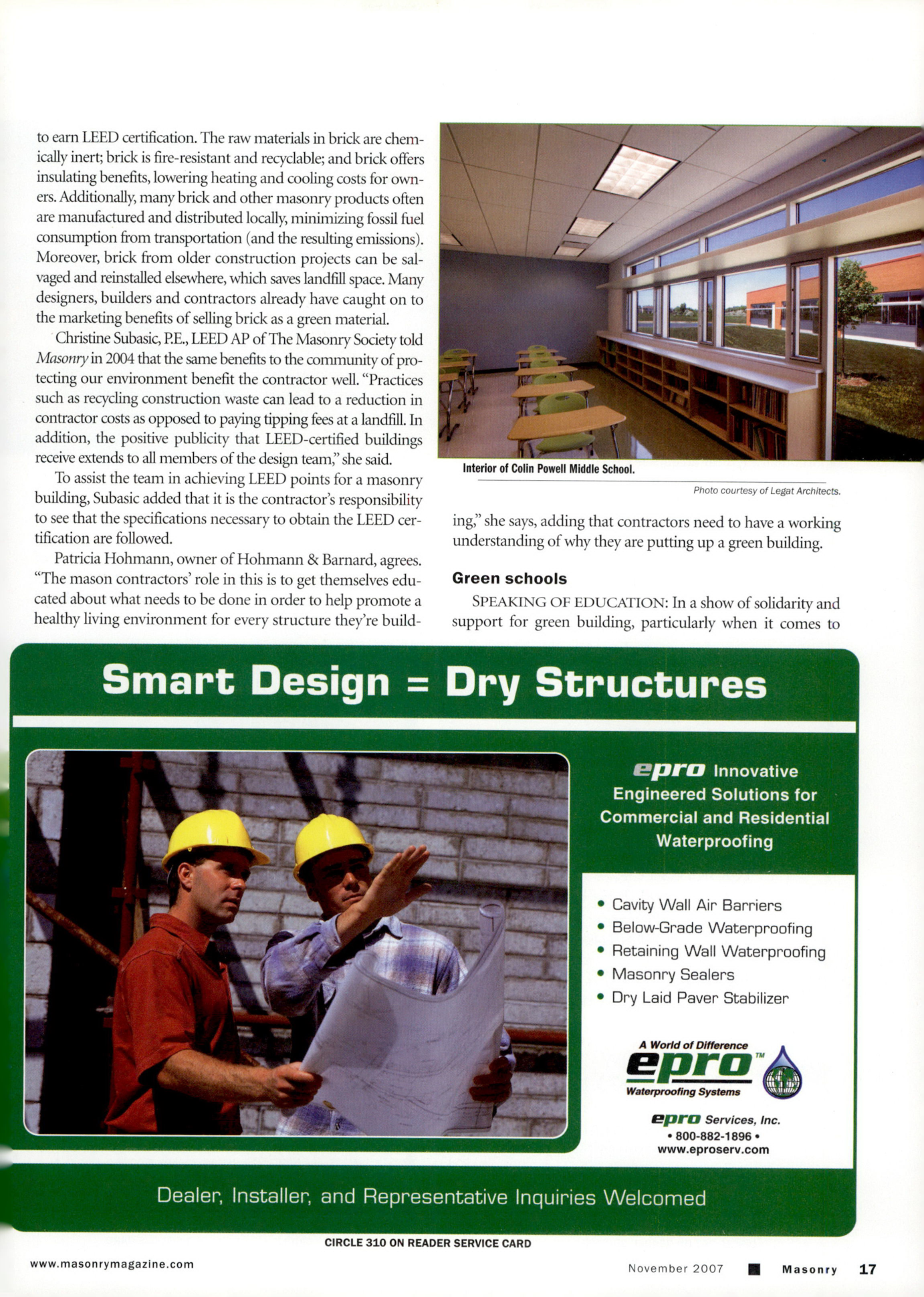 Masonry Magazine November 2007 Page. 19