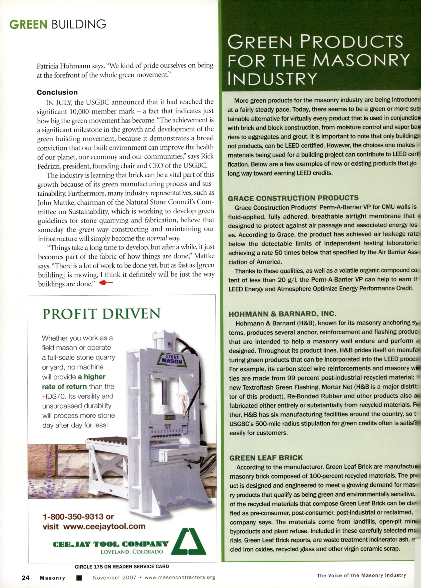 Masonry Magazine November 2007 Page. 26