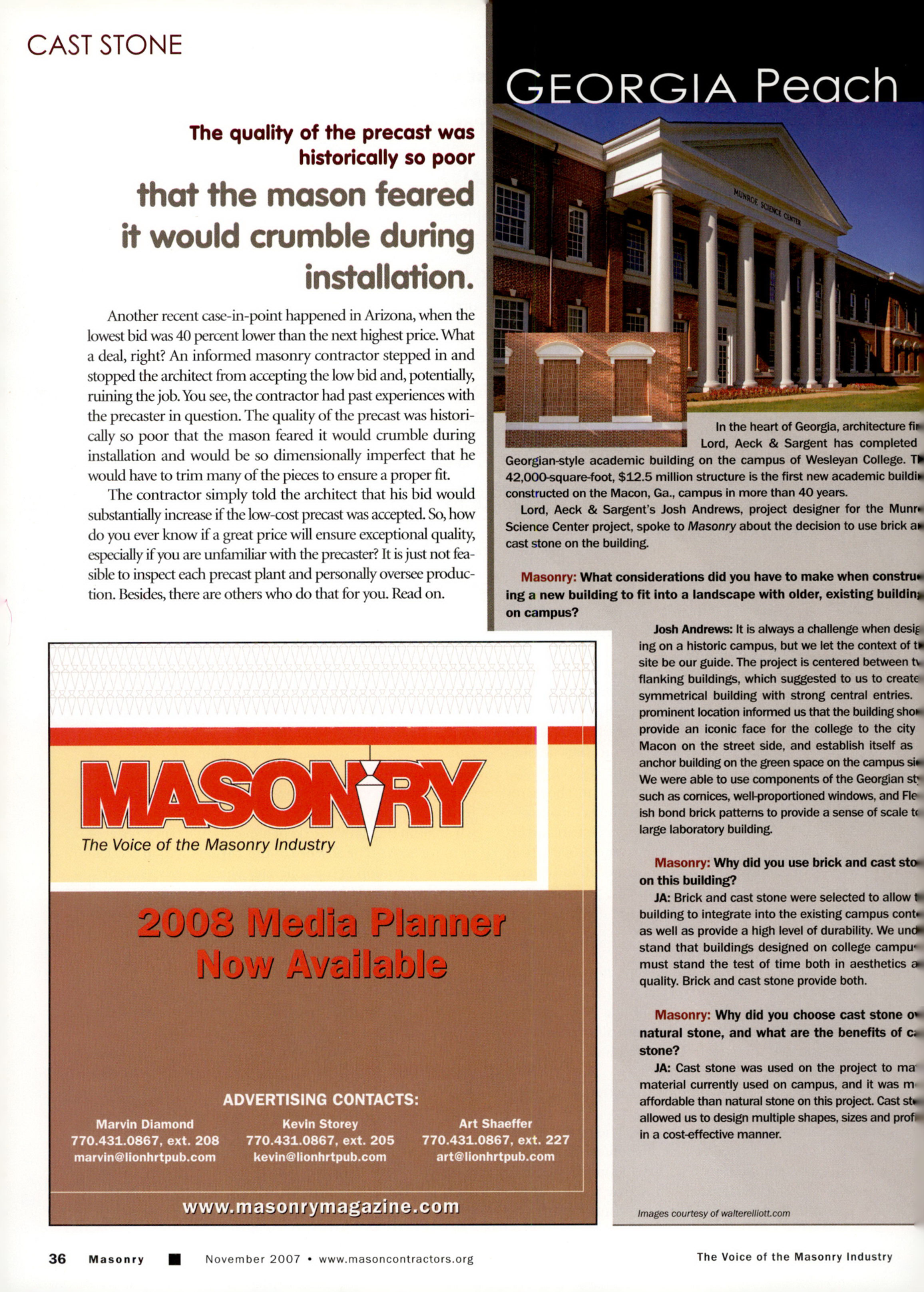 Masonry Magazine November 2007 Page. 38
