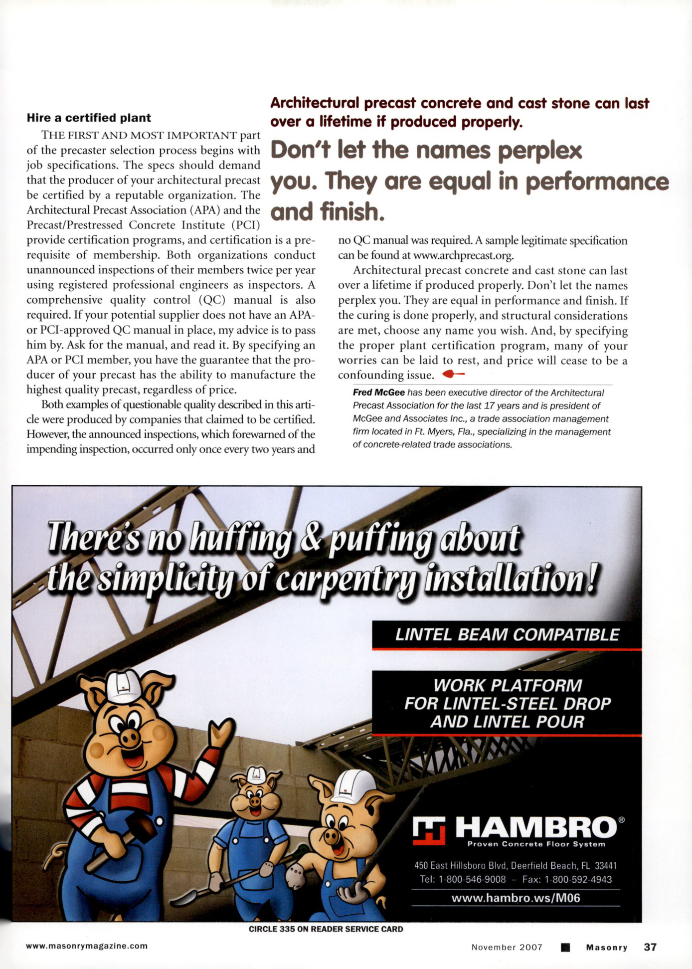 Masonry Magazine November 2007 Page. 39