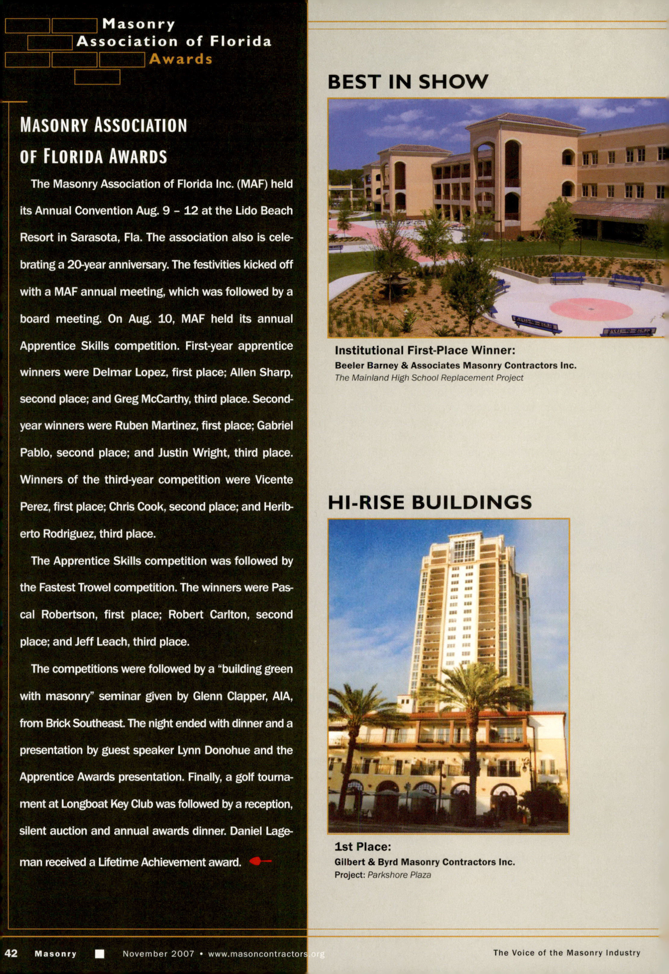 Masonry Magazine November 2007 Page. 44