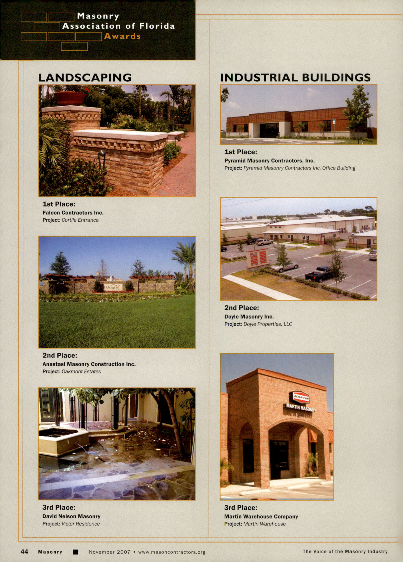 Masonry Magazine November 2007 Page. 46