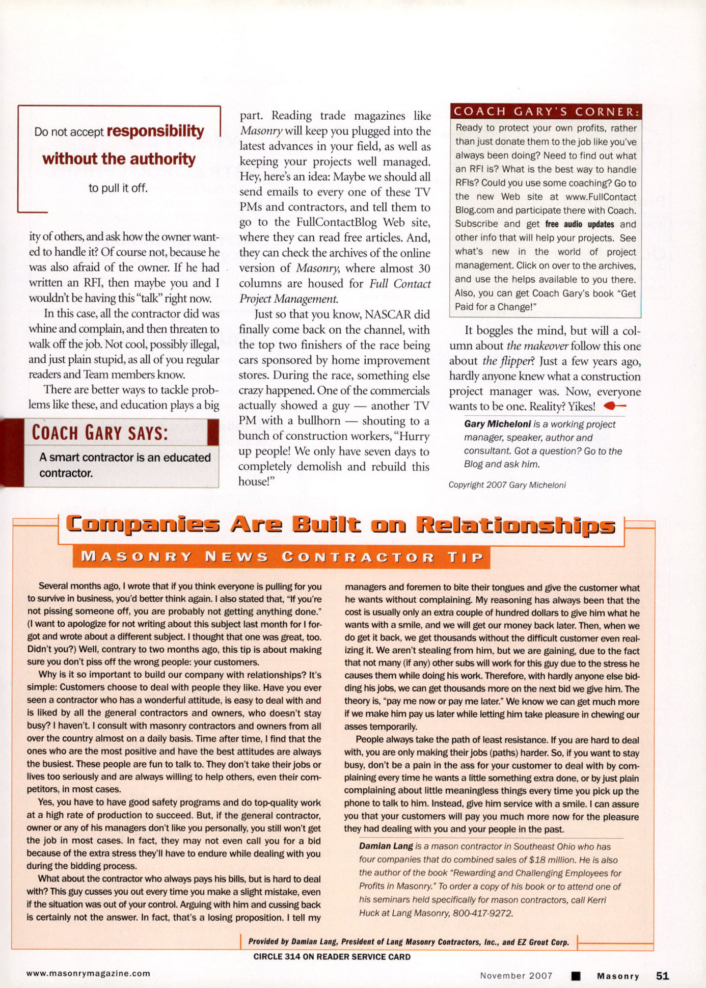 Masonry Magazine November 2007 Page. 53