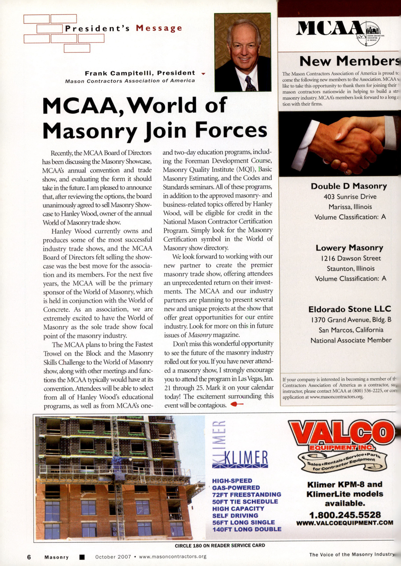 Masonry Magazine October 2007 Page. 8