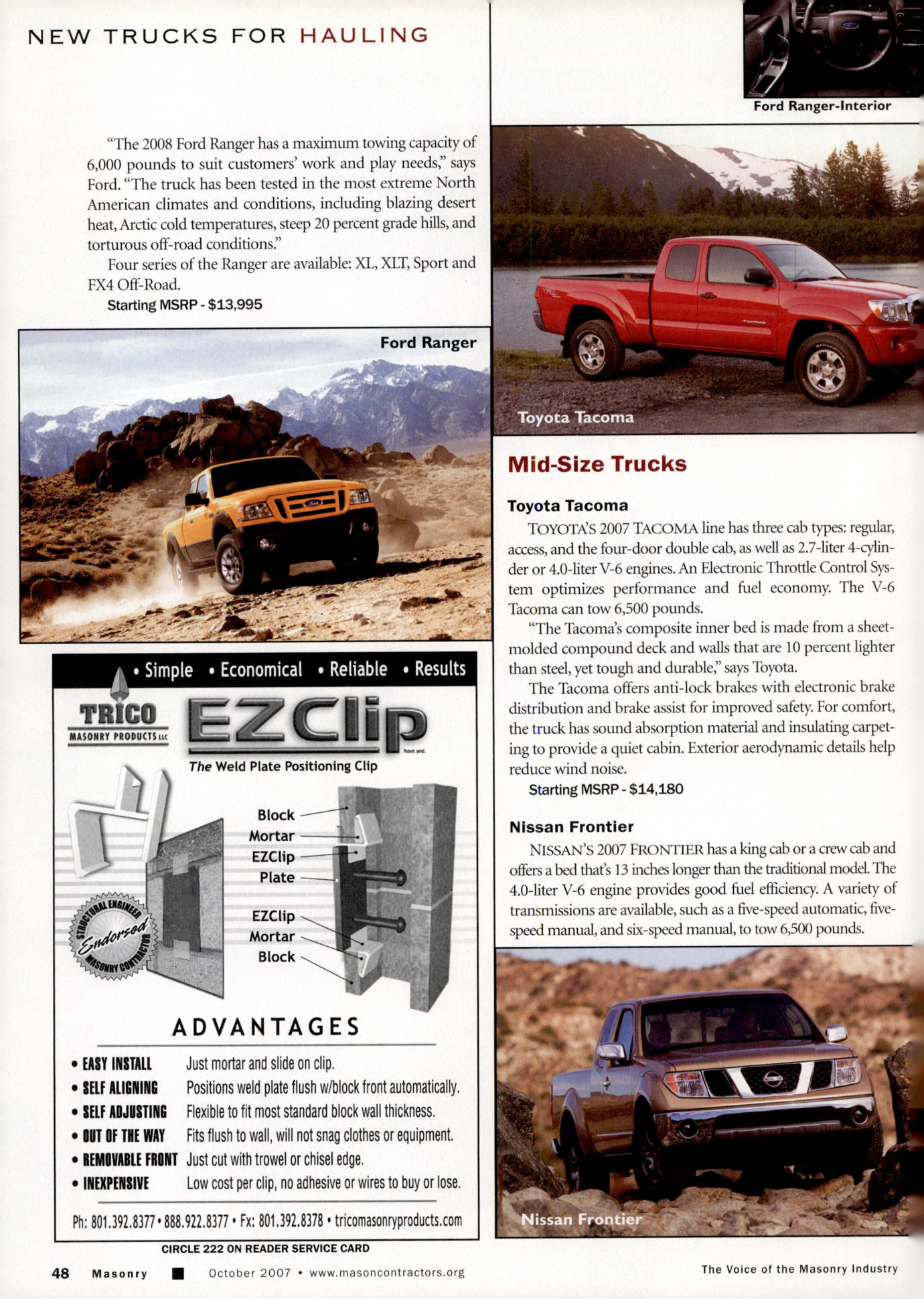 Masonry Magazine October 2007 Page. 50