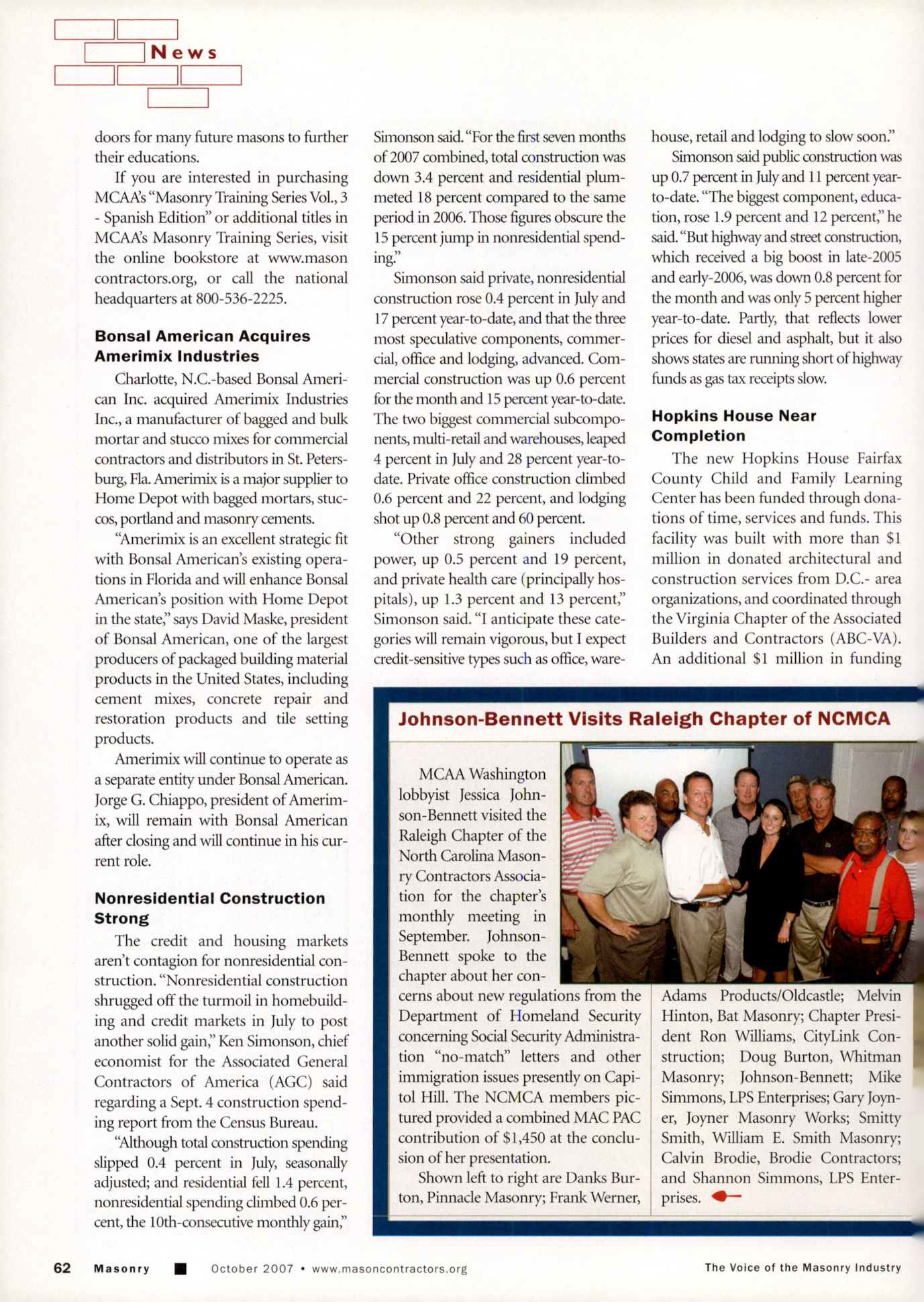 Masonry Magazine October 2007 Page. 64