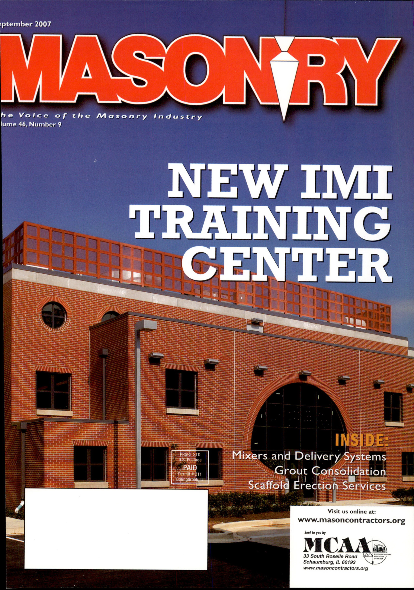 Masonry Magazine September 2007 Page. 1