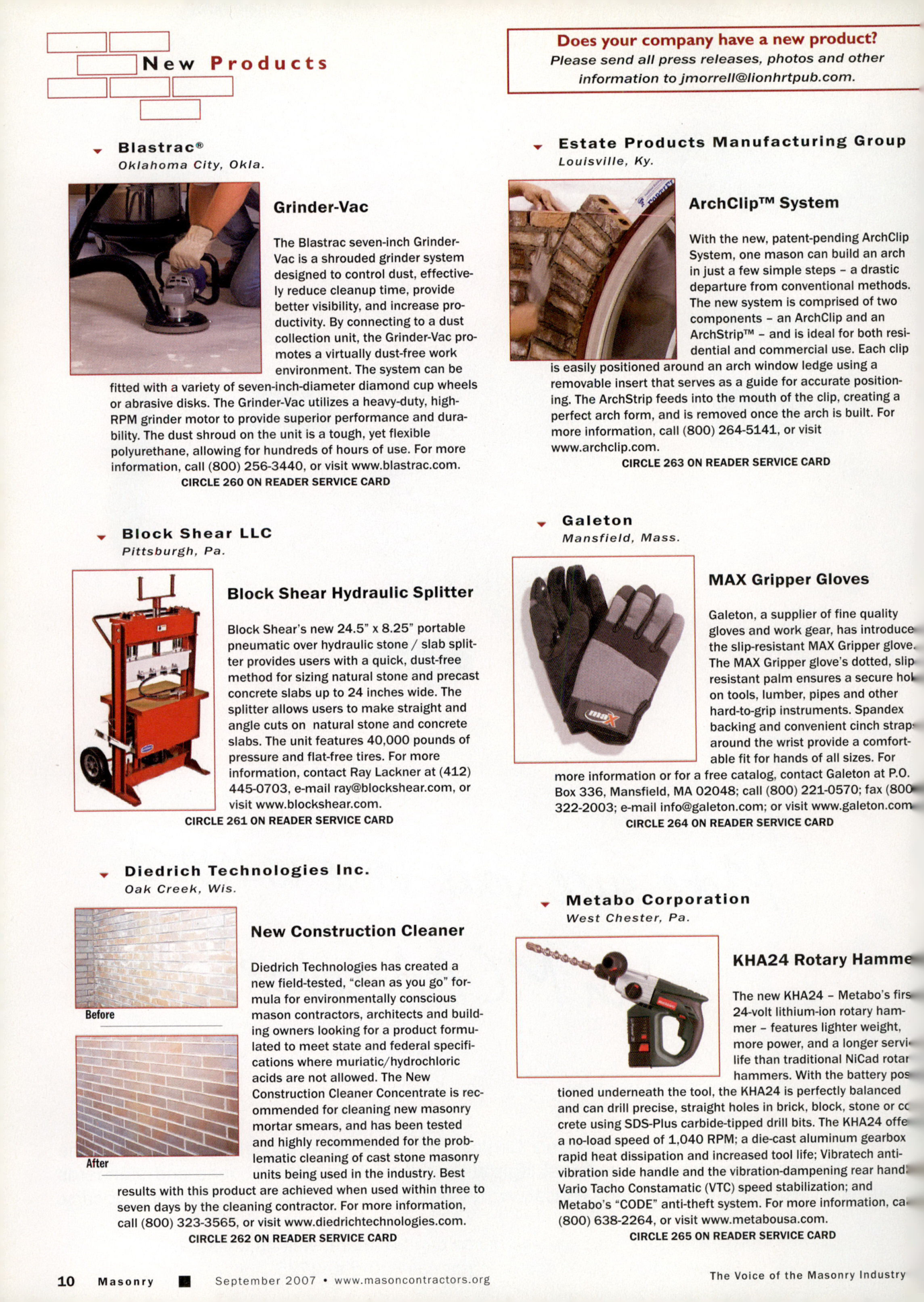 Masonry Magazine September 2007 Page. 12