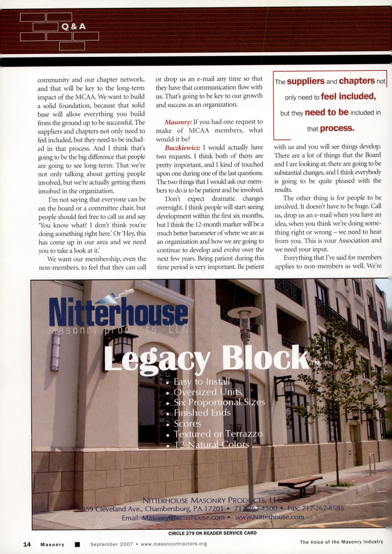 Masonry Magazine September 2007 Page. 16