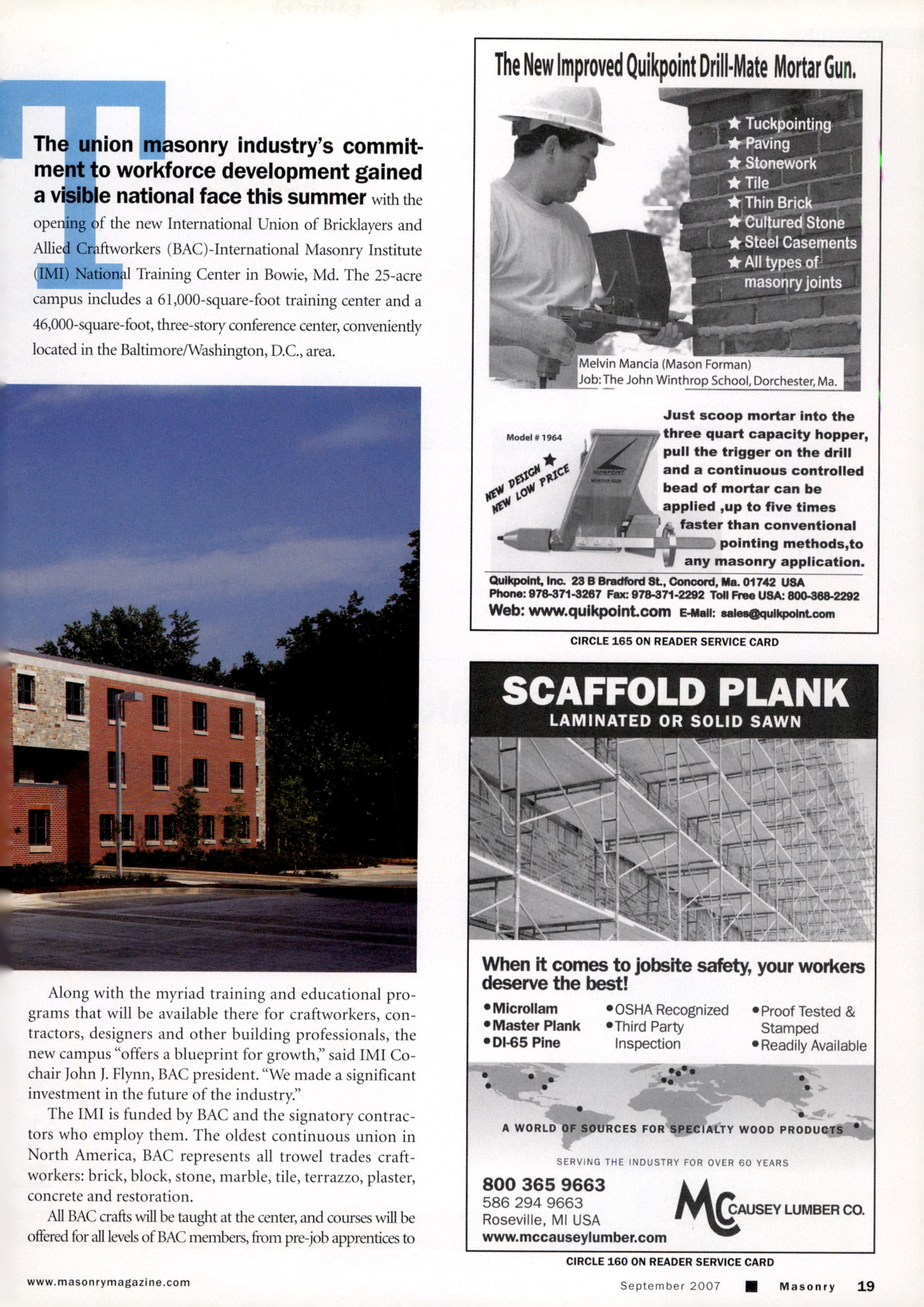 Masonry Magazine September 2007 Page. 21