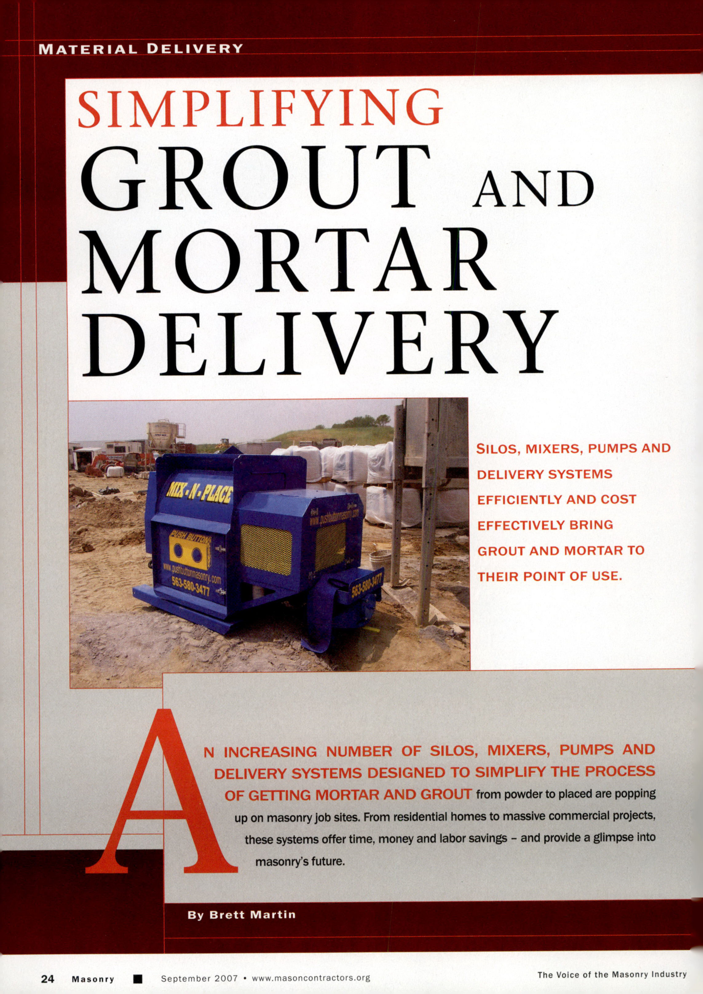Masonry Magazine September 2007 Page. 26