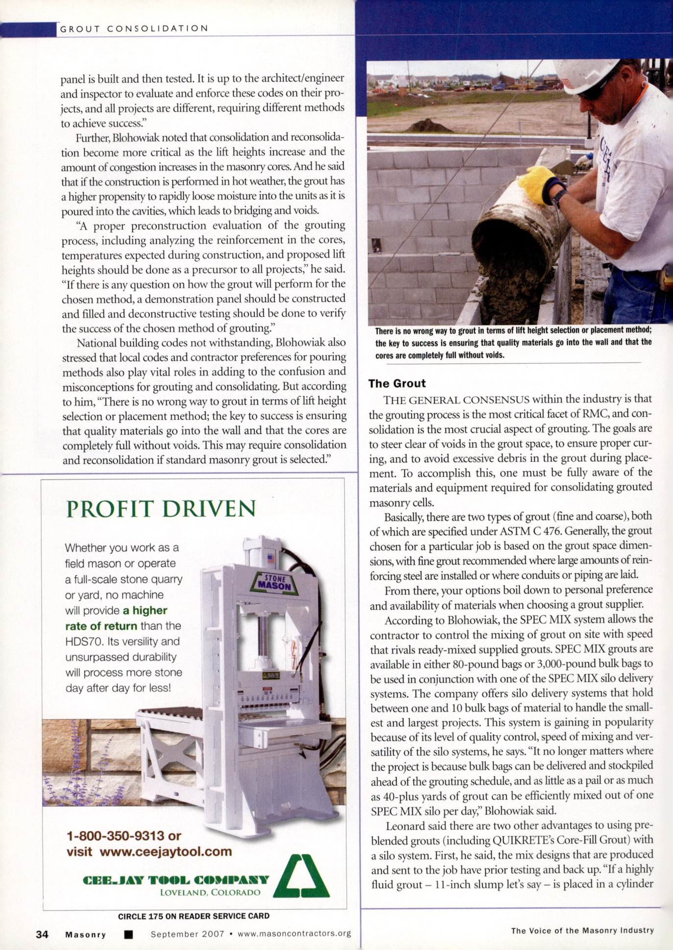 Masonry Magazine September 2007 Page. 36