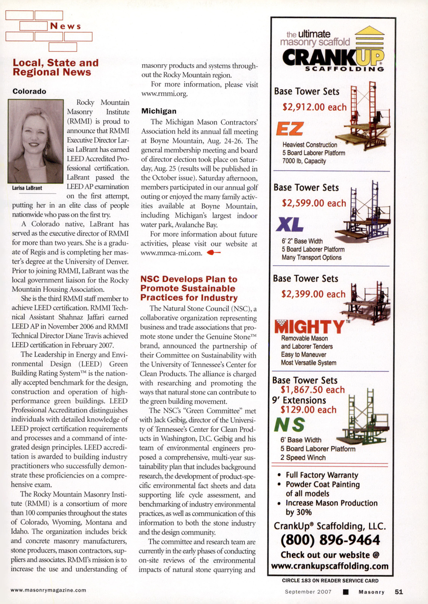 Masonry Magazine September 2007 Page. 53